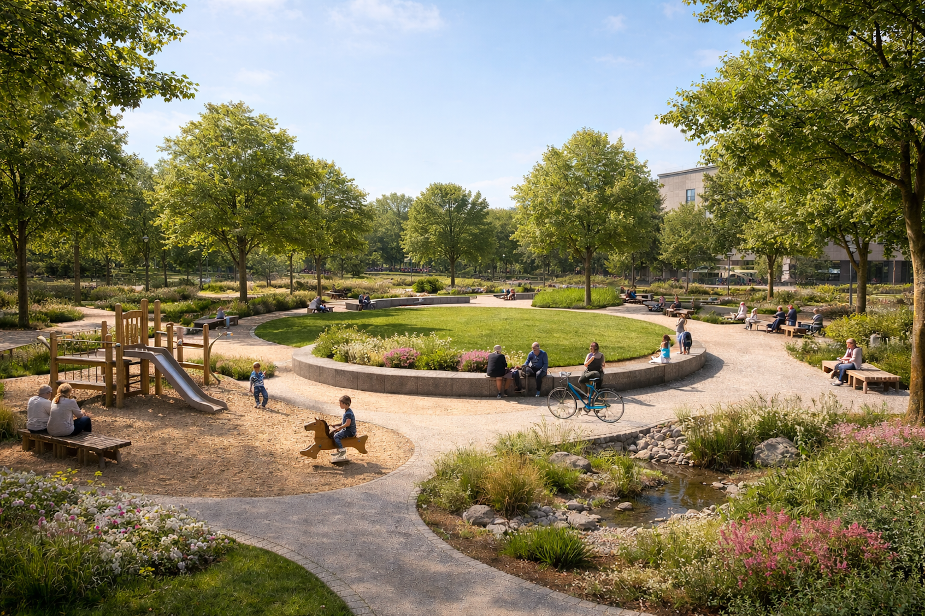 Eine Visualisierung zeigt, wie der Platz des 4. Juli nach den Umbauarbeiten aussehen könnte.