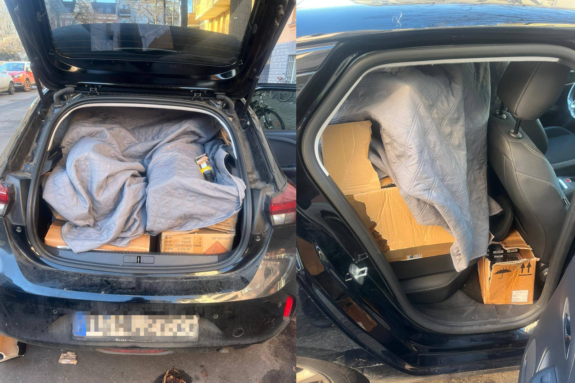 Die Polizei entdeckte in Berlin ein Carsharing-Auto, aus dem illegales Feuerwerk verkauft wurde, darunter auch illegale Kugelbomben.