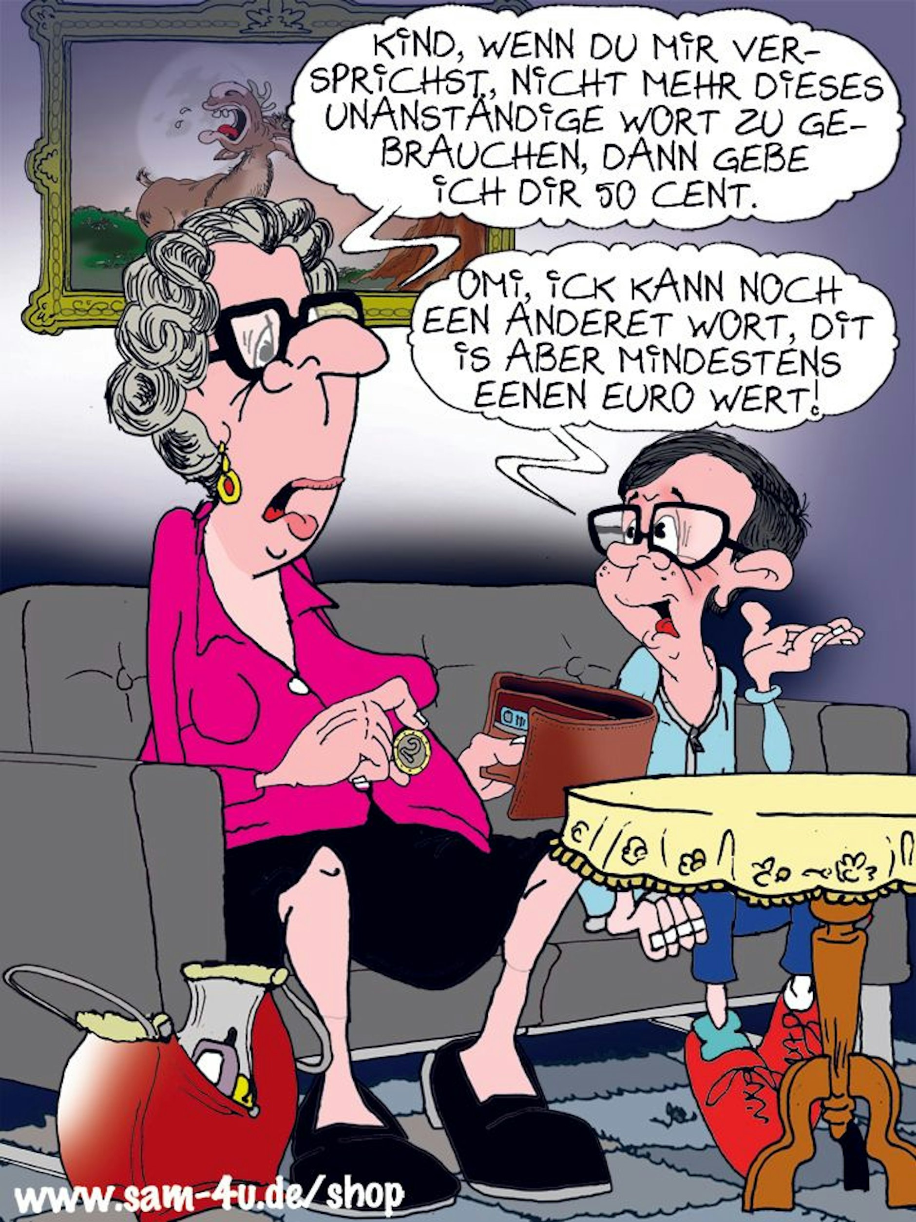 Der Cartoon des Tages kommt auch heute von unserem Zeichner Sam Paff aus Berlin.