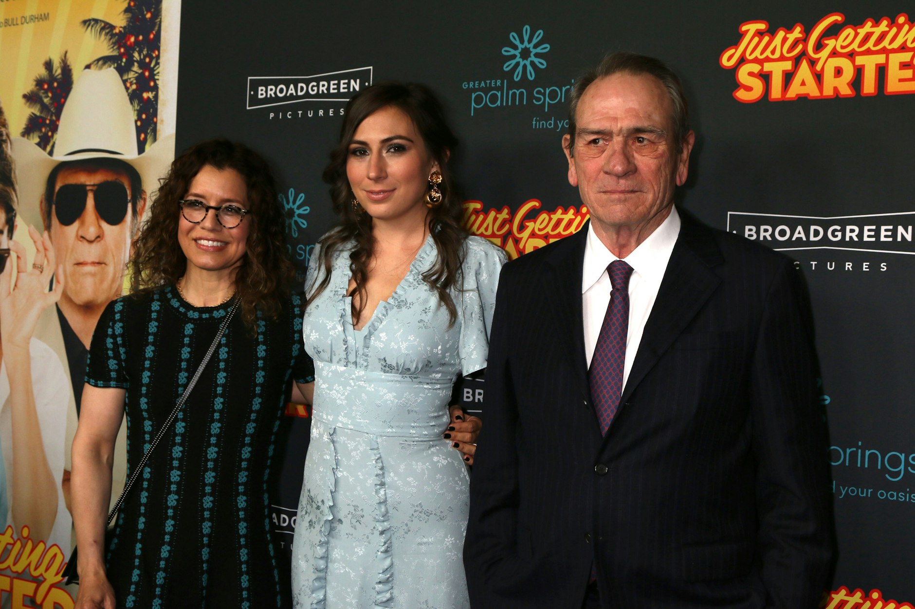 Tommy Lee Jones mit seiner Frau Dawn Laurel-Jones und seiner Tochter Victoria Jones, im Jahr 2017.