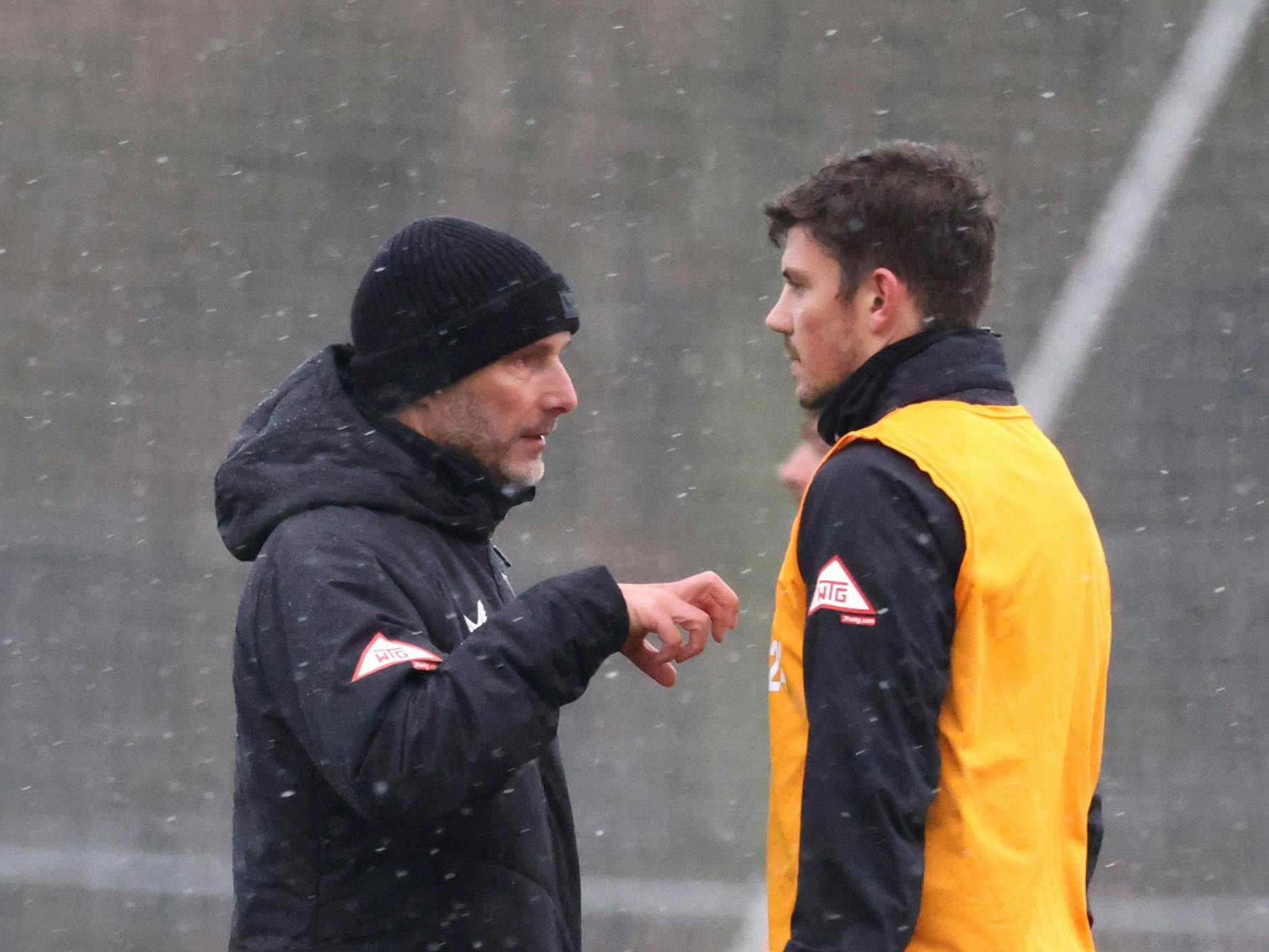 Hertha-Trainer Stefan Leitl muss auf Stürmer Dawid Kownacki erstmal verzichten.