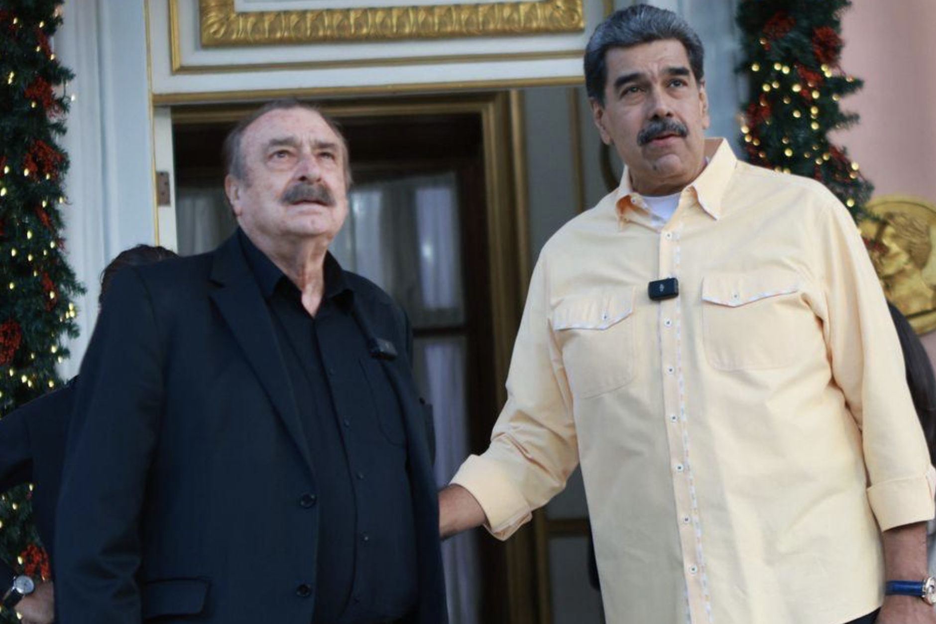 Ramonet und Maduro im historischen Zentrum von Caracas