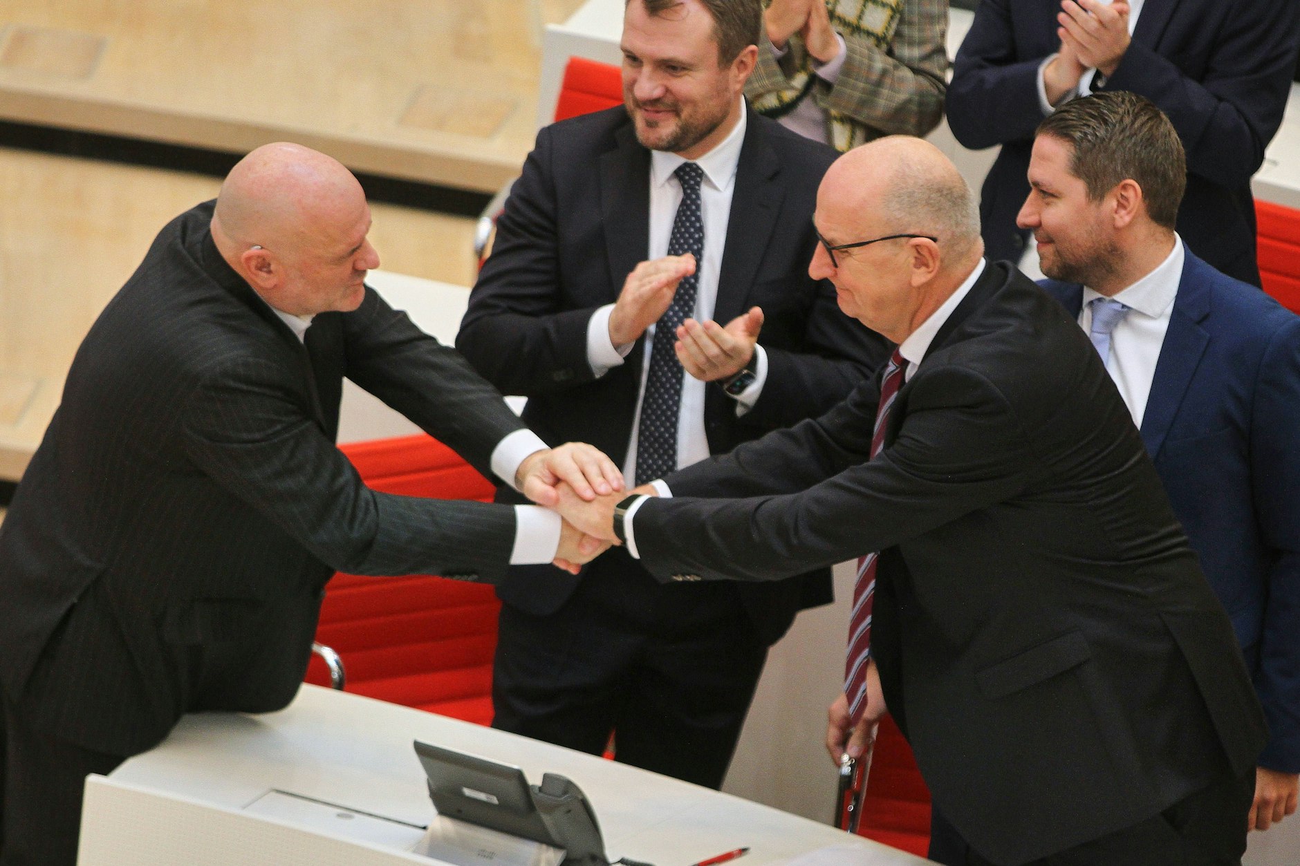 Sind sie das neue Powerduo der Brandenburger SPD, Woidke und Crumbach?