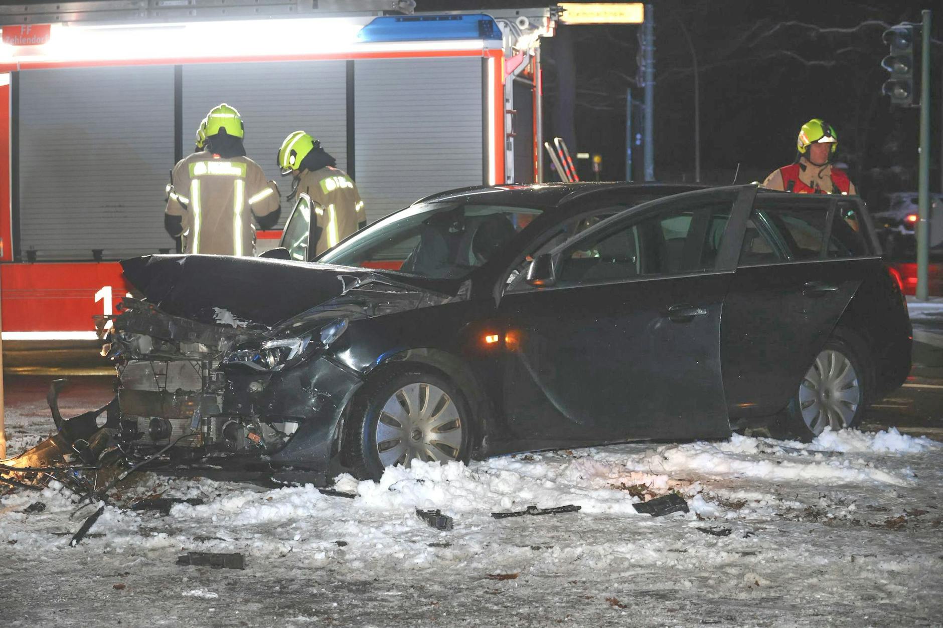 In Nikolassee kam es aufgrund des Stromausfalls zu einem Autounfall.