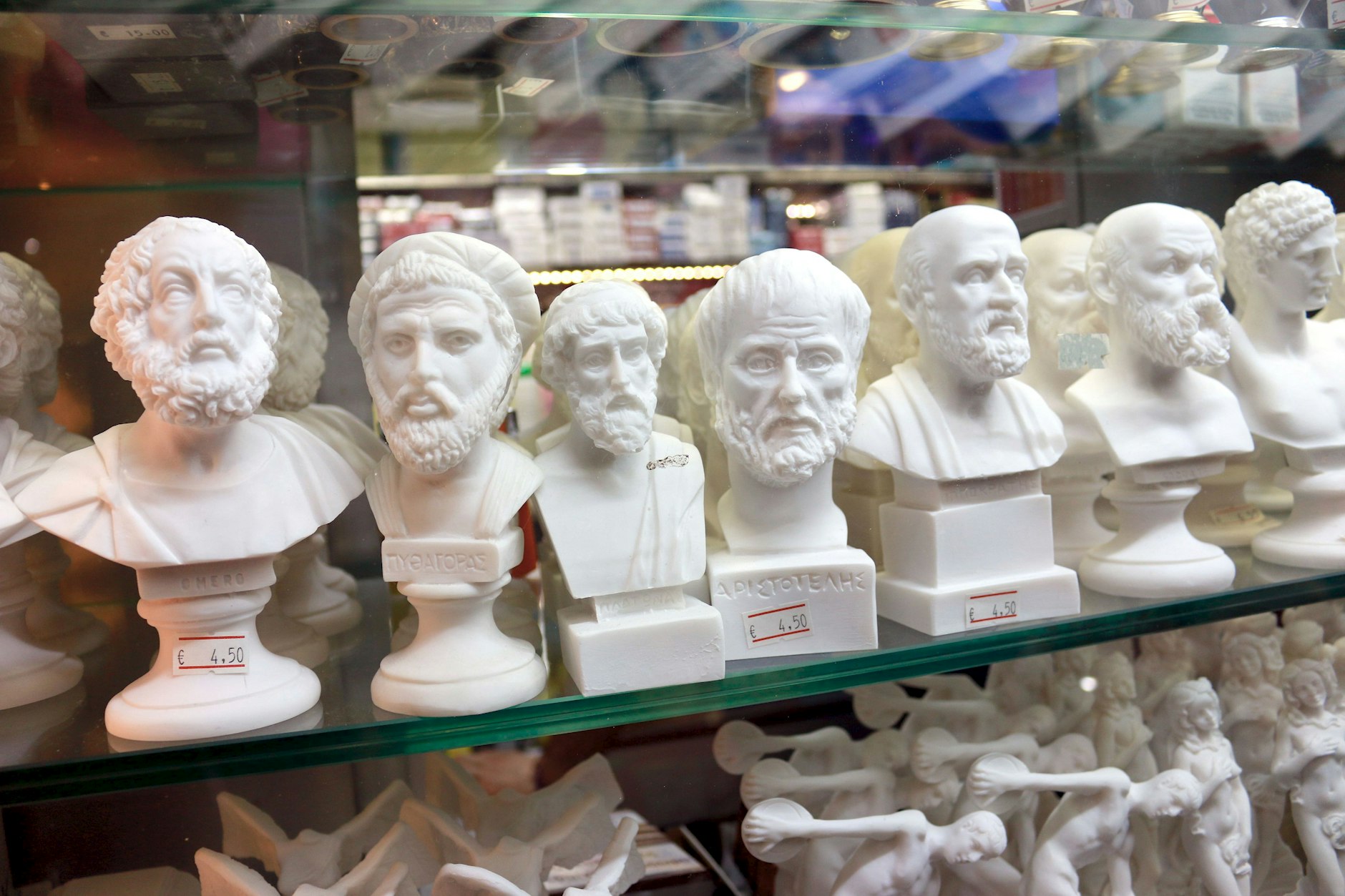 Sokrates, Platon, Aristoteles: griechische Philosophen als Souvenirs