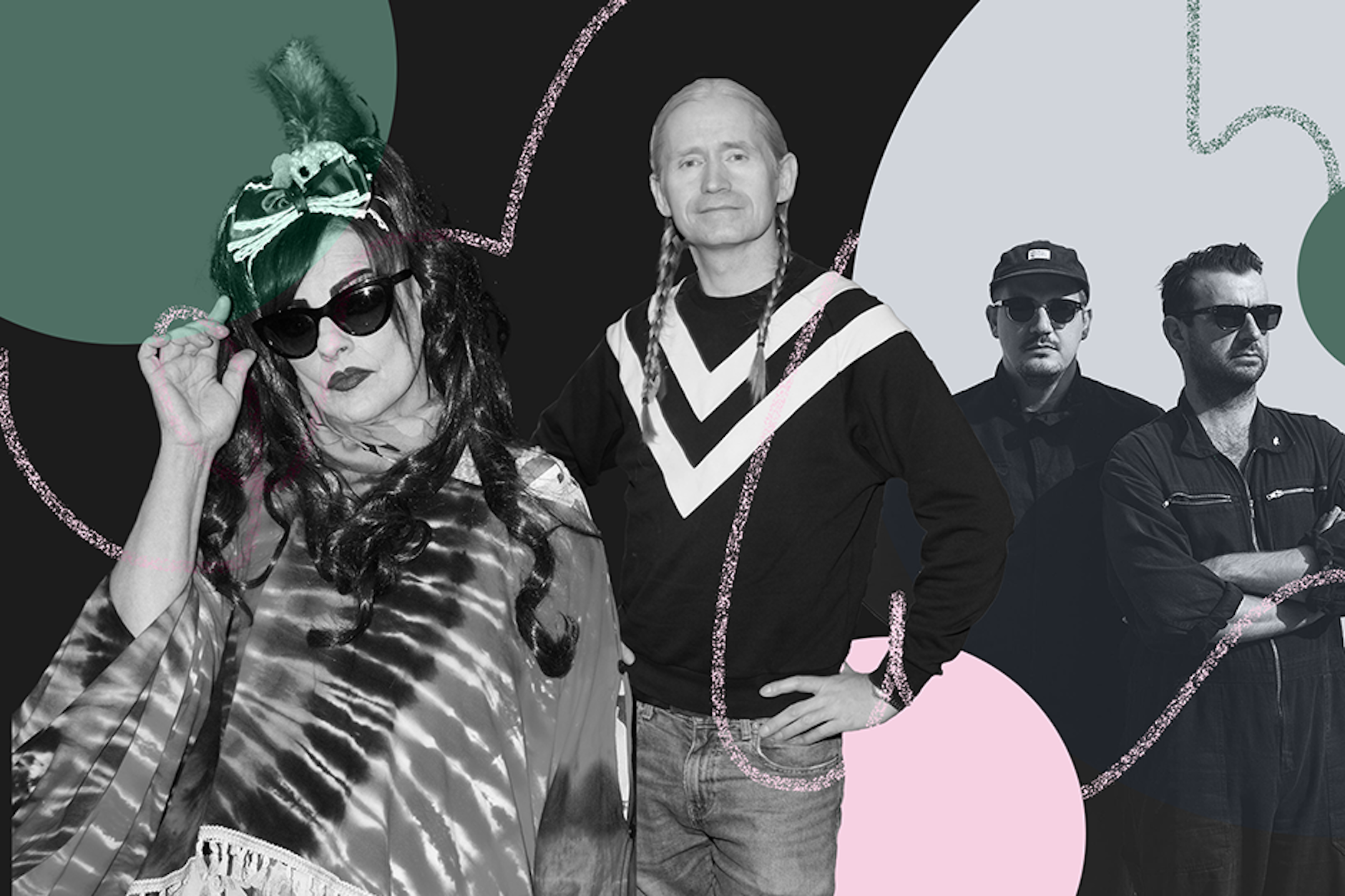 Stylish auf höchstem Niveau: Nina Hagen, Romano und Modeselektor (v.l.n.r.)