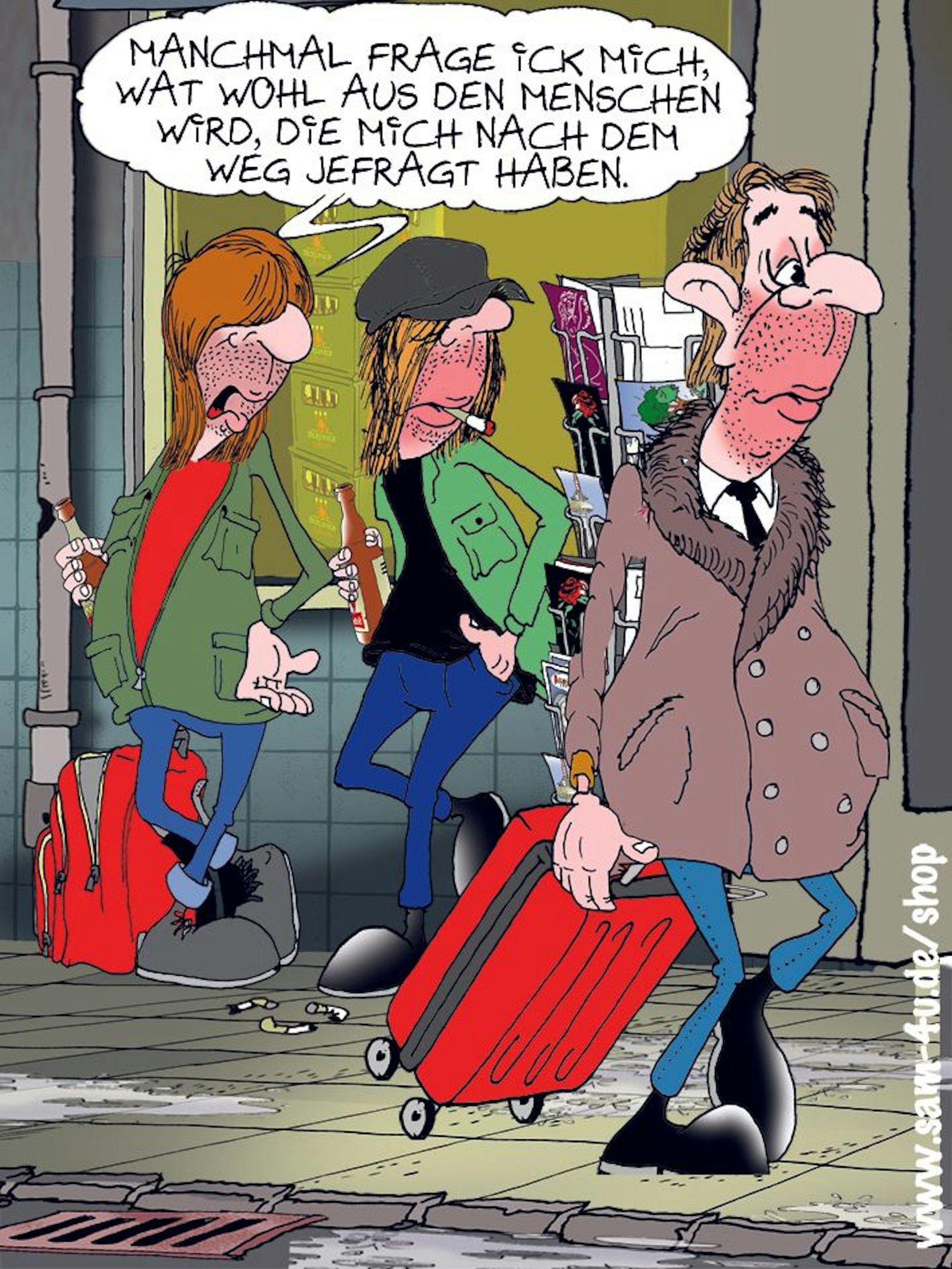 Der Cartoon des Tages kommt jeden Tag von unserem Zeichner Sam Paff aus Berlin.