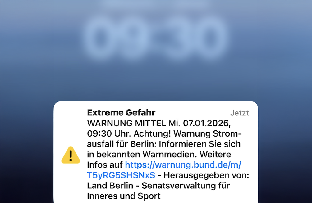 Berlins Warnsystem – pünktlich wie die Deutsche Bahn