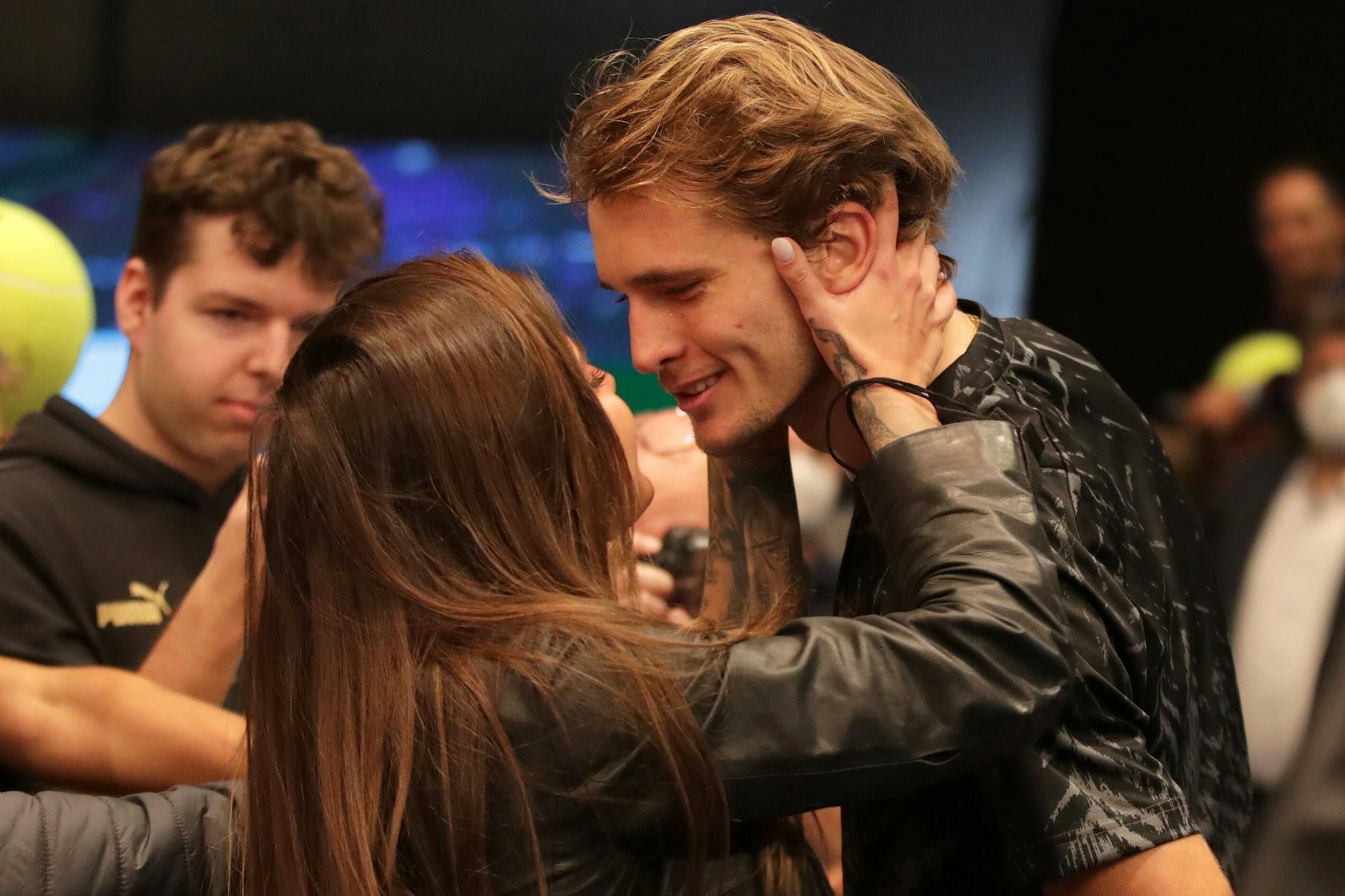 Auch Sophia Thomalla unterstützt ihren Partner Alexander Zverev bei Turnieren, wie hier 2021.