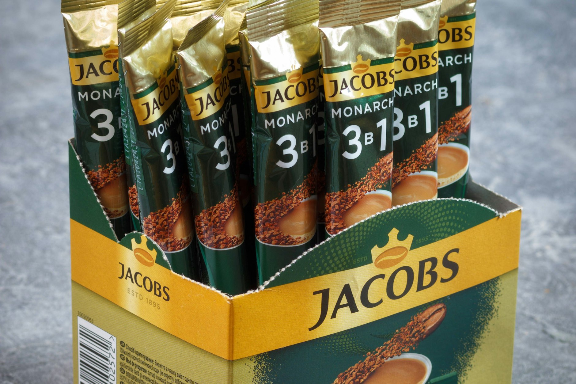 Die Kaffeesticks von Jacobs schrumpften 2025 erheblich.
