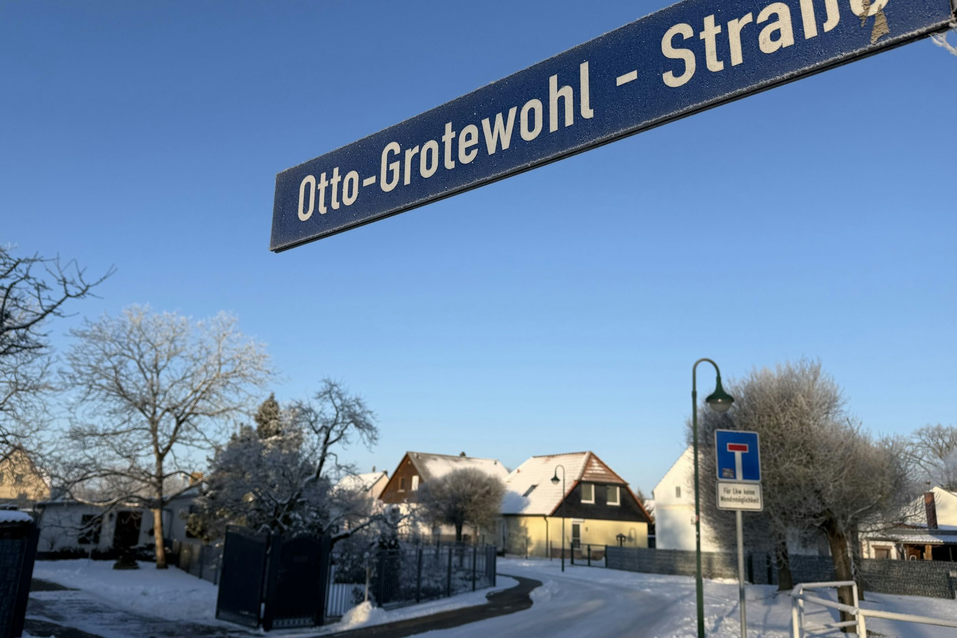 Die Otto-Grotewohl-Straße in Brusendorf