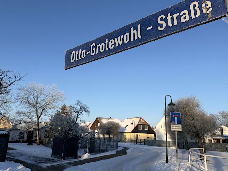 Die Otto-Grotewohl-Straße in Brusendorf