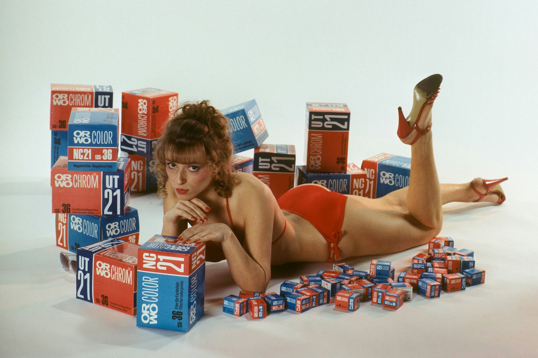 Durchaus gewagte Werbung für die Filme des Fotomaterialienherstellers ORWO