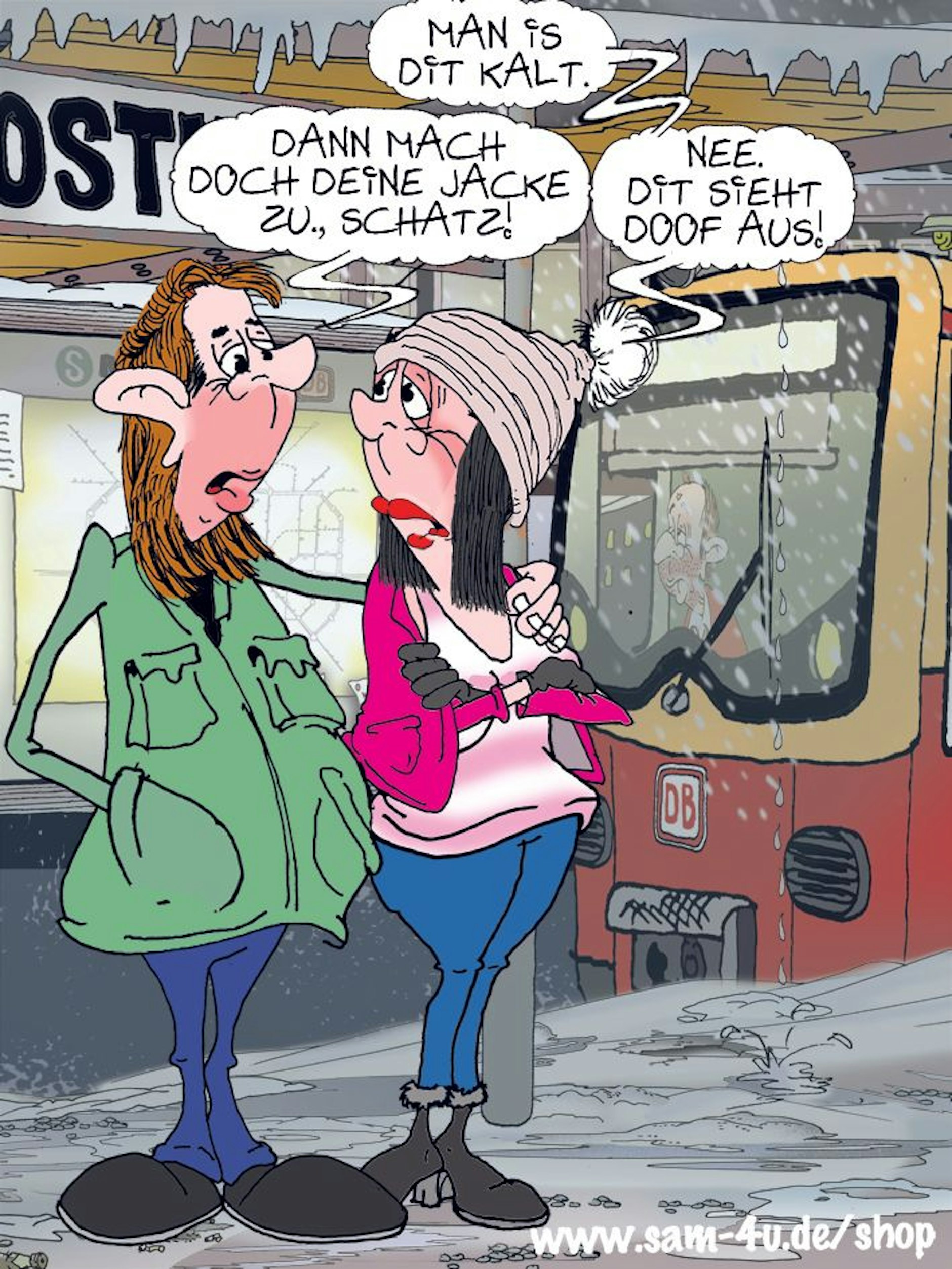 Der Cartoon des Tages kommt jeden Tag von unserem Zeichner Sam Paff aus Berlin.