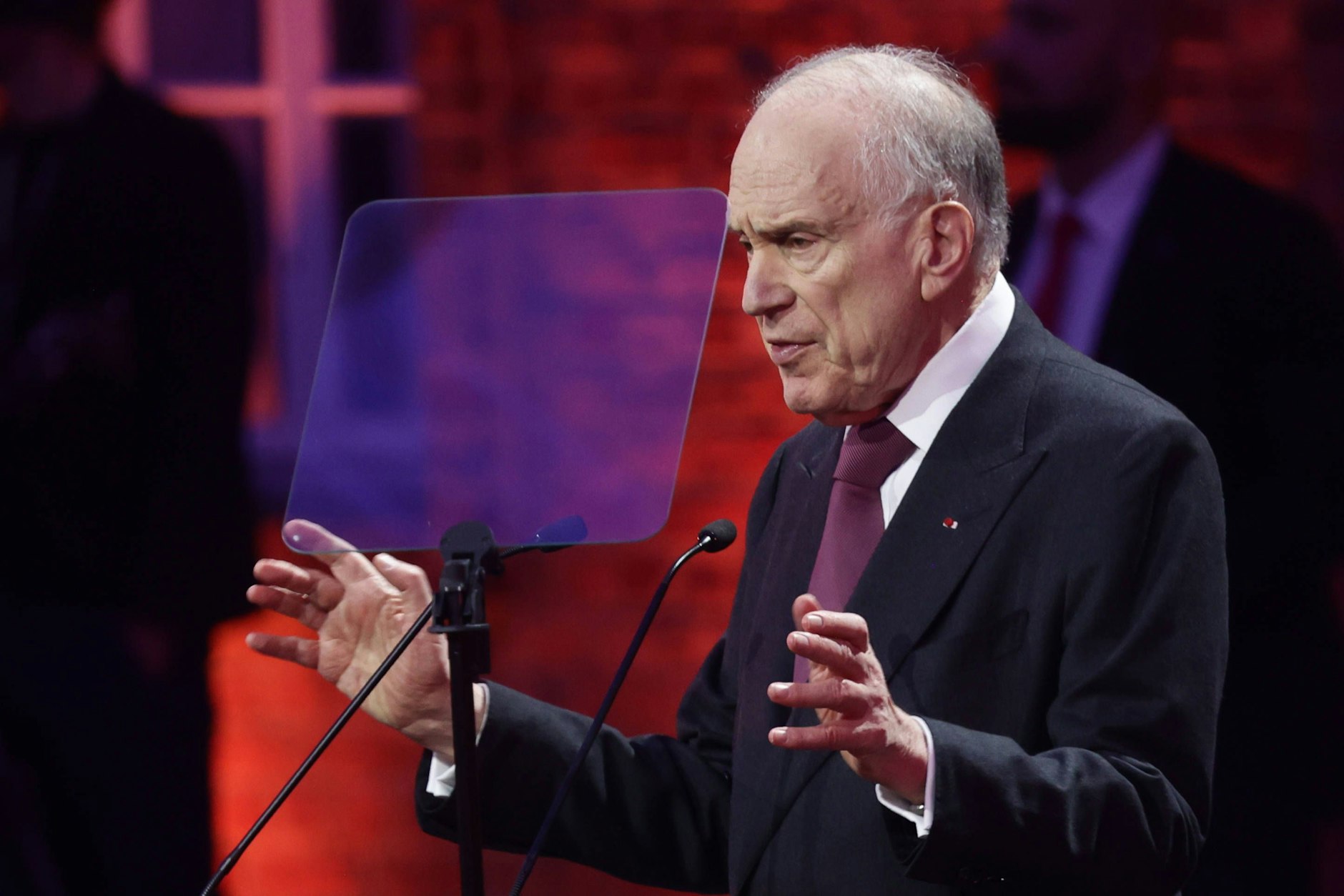 Ronald Steven Lauder bei der Gedenkveranstaltung zum 80. Jahrestag der Befreiung des Konzentrationslagers Auschwitz-Birkenau am 27. Januar 2025 in Brzezinka bei Oświęcim in Polen.