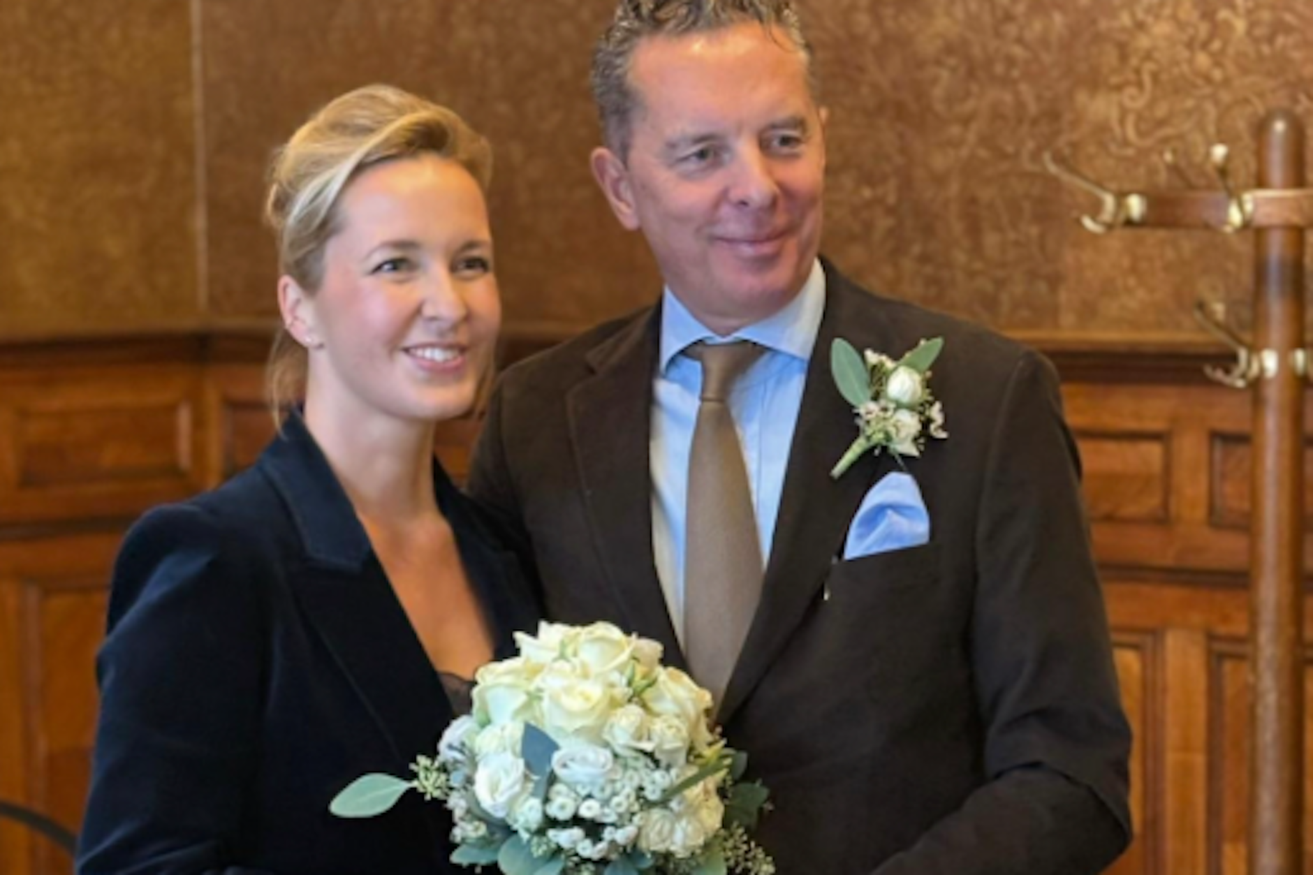 Patrick Alexander von Faber-Castell mit seiner Braut Sandra-Sophie Trauboth.