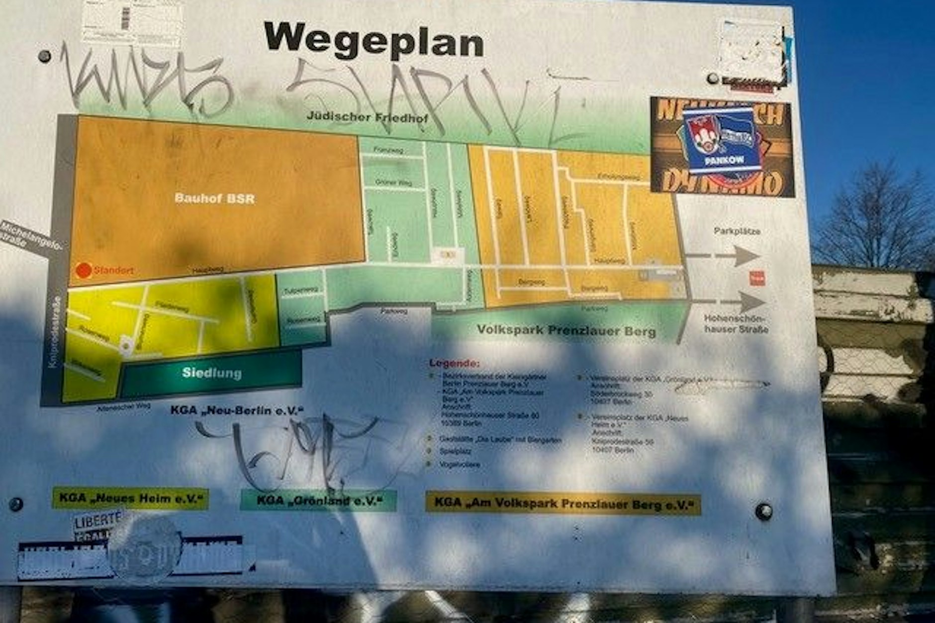 Wegeplan Volkspark Prenzlauer Berg