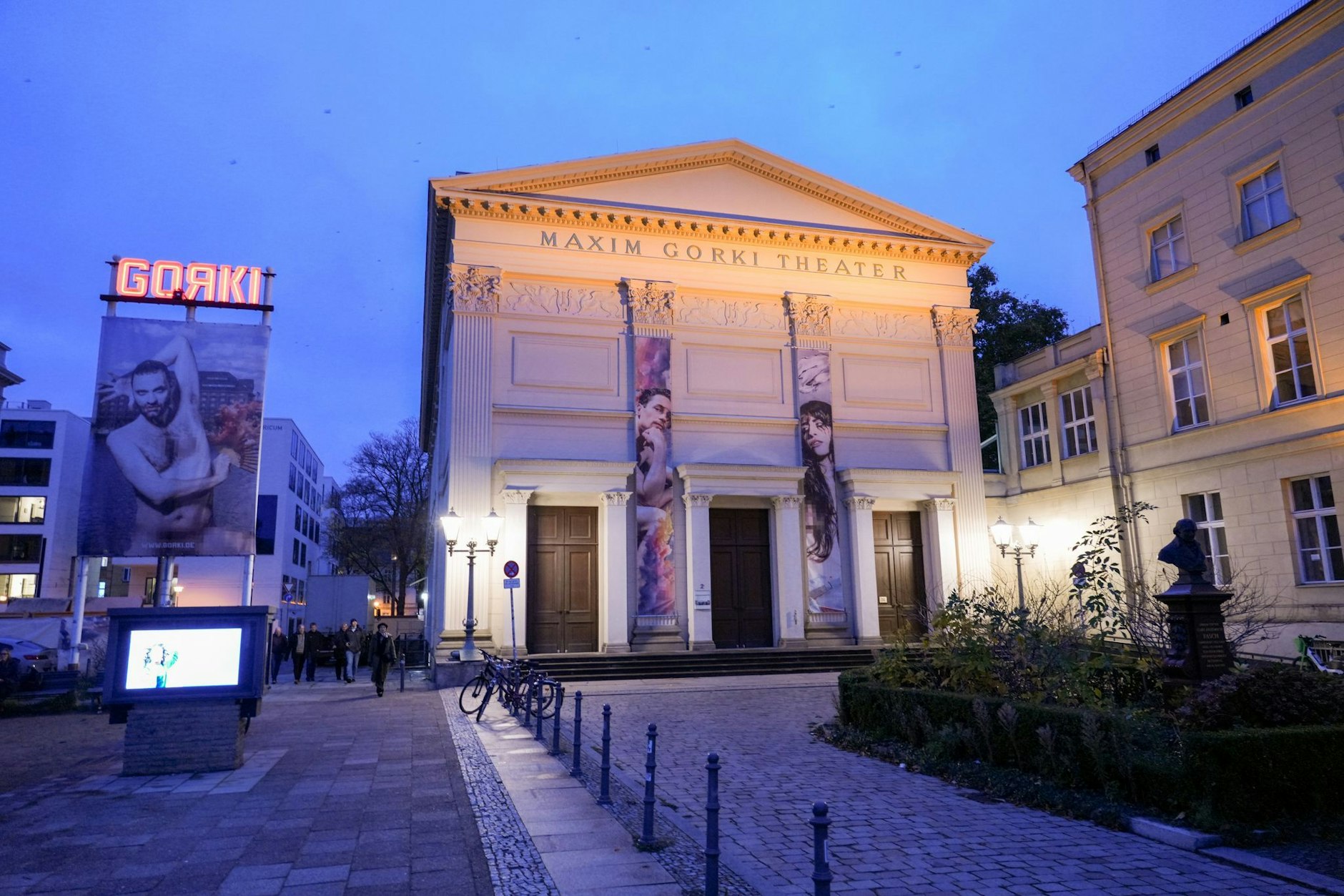 Das Maxim Gorki Theater, Zentrum des Streiks am Montag