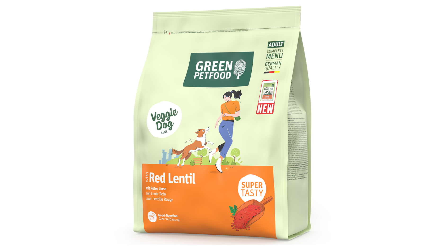 „Veggie DogRed Lentil“ eignet sich besonders gut für die Umstellung auf eine pflanzliche Hundeernährung