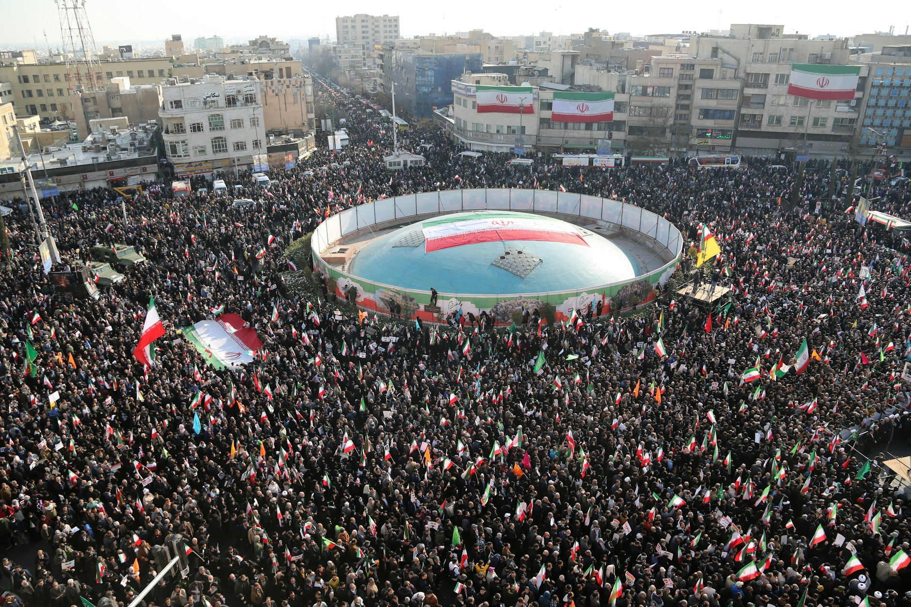 Protest von Regierungsanhängern in Teheran.