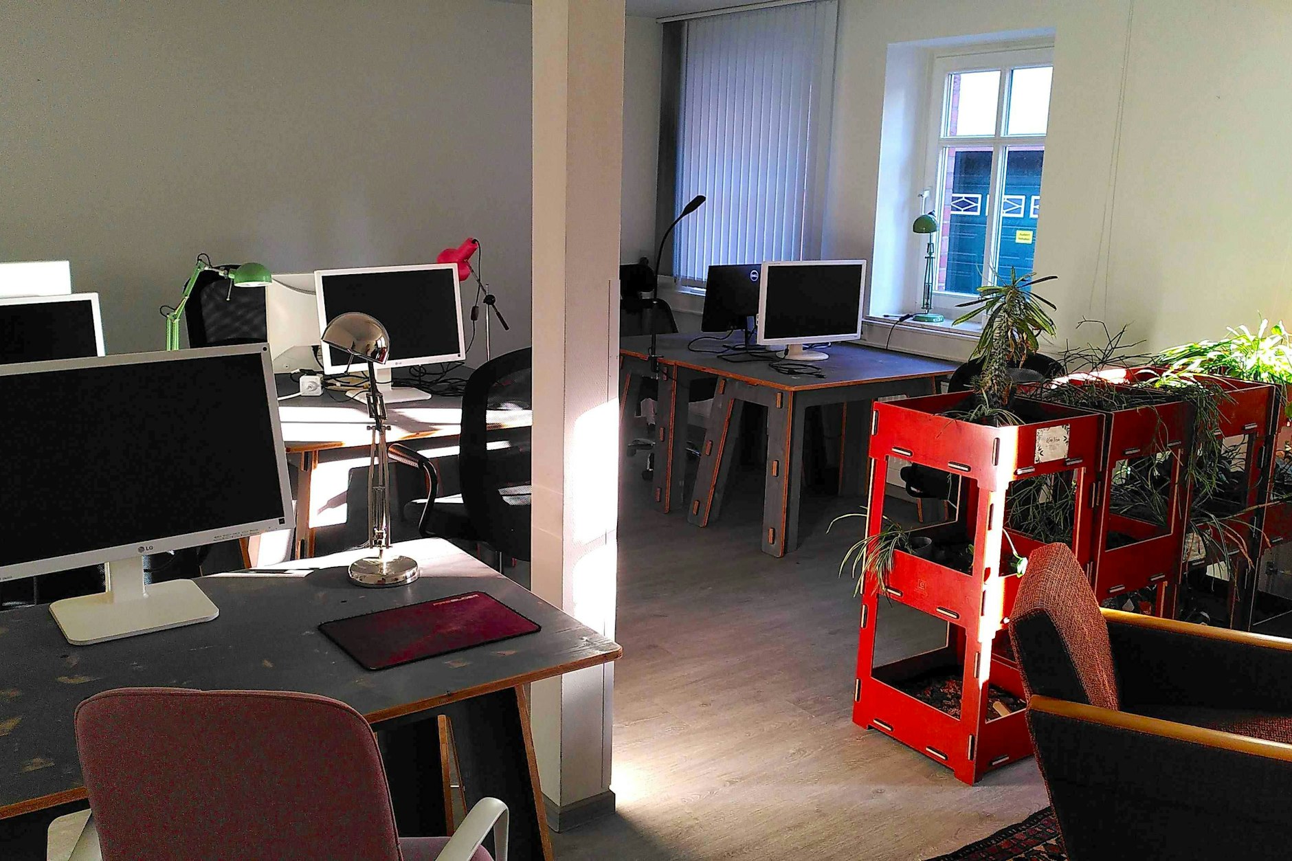 Das Community-Büro in der Straße am Steintor in Wittenberge. Hier können die Zugezogenen arbeiten.