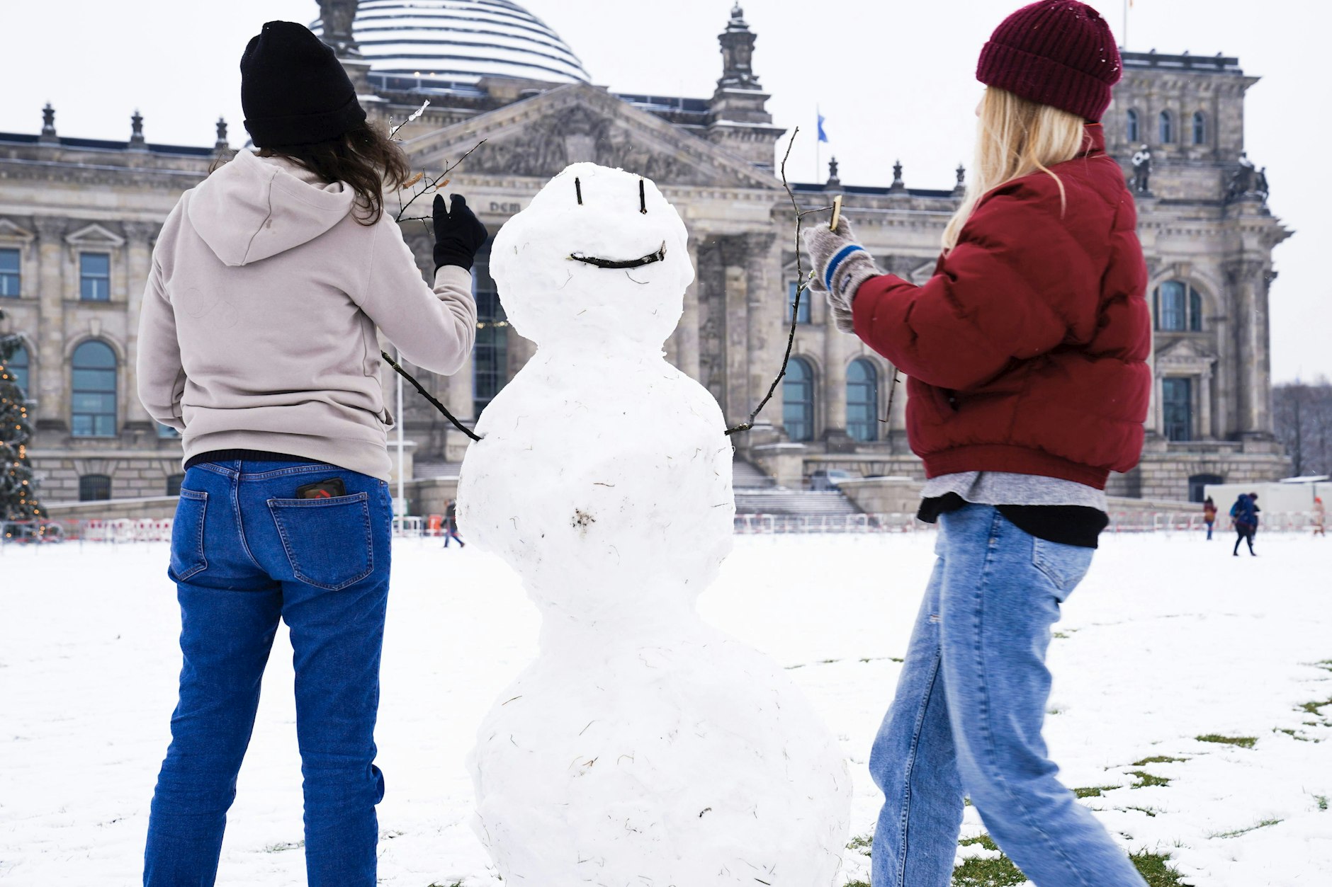 Ob die Berliner Ende Januar noch einmal Schneemänner bauen dürfen? Die Kälte soll zurückkehren. Ob es für Schnee reicht, ist momentan unklar.
