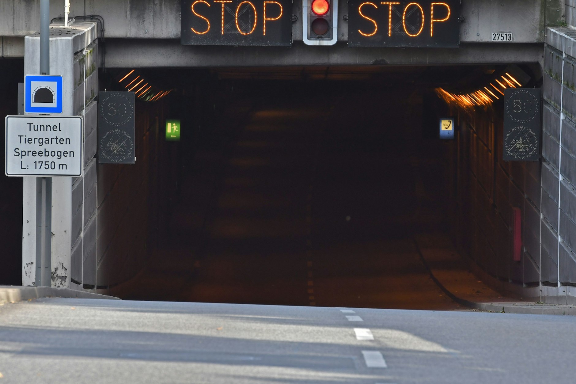 Der Tiergartentunnel wird nachts vorerst voll gesperrt.