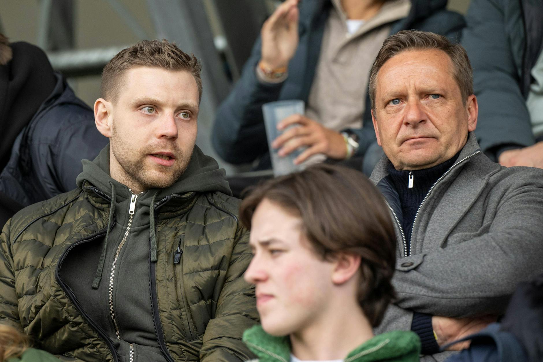 Steven Päljen (l., neben Union-Manager Horst Heldt) führt aktuell das Scouting-Team der Köpenicker an.