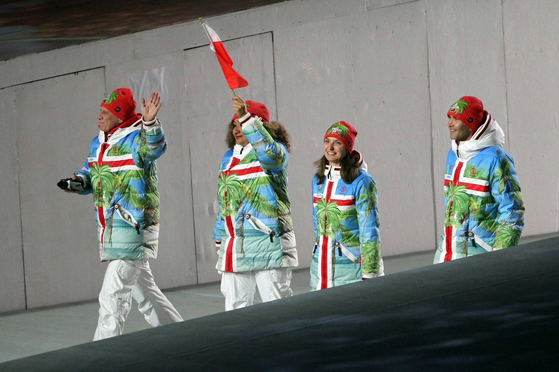 Der Inselstaat Tonga trat 2014 in einem von Bogner entworfenen Outfit an.