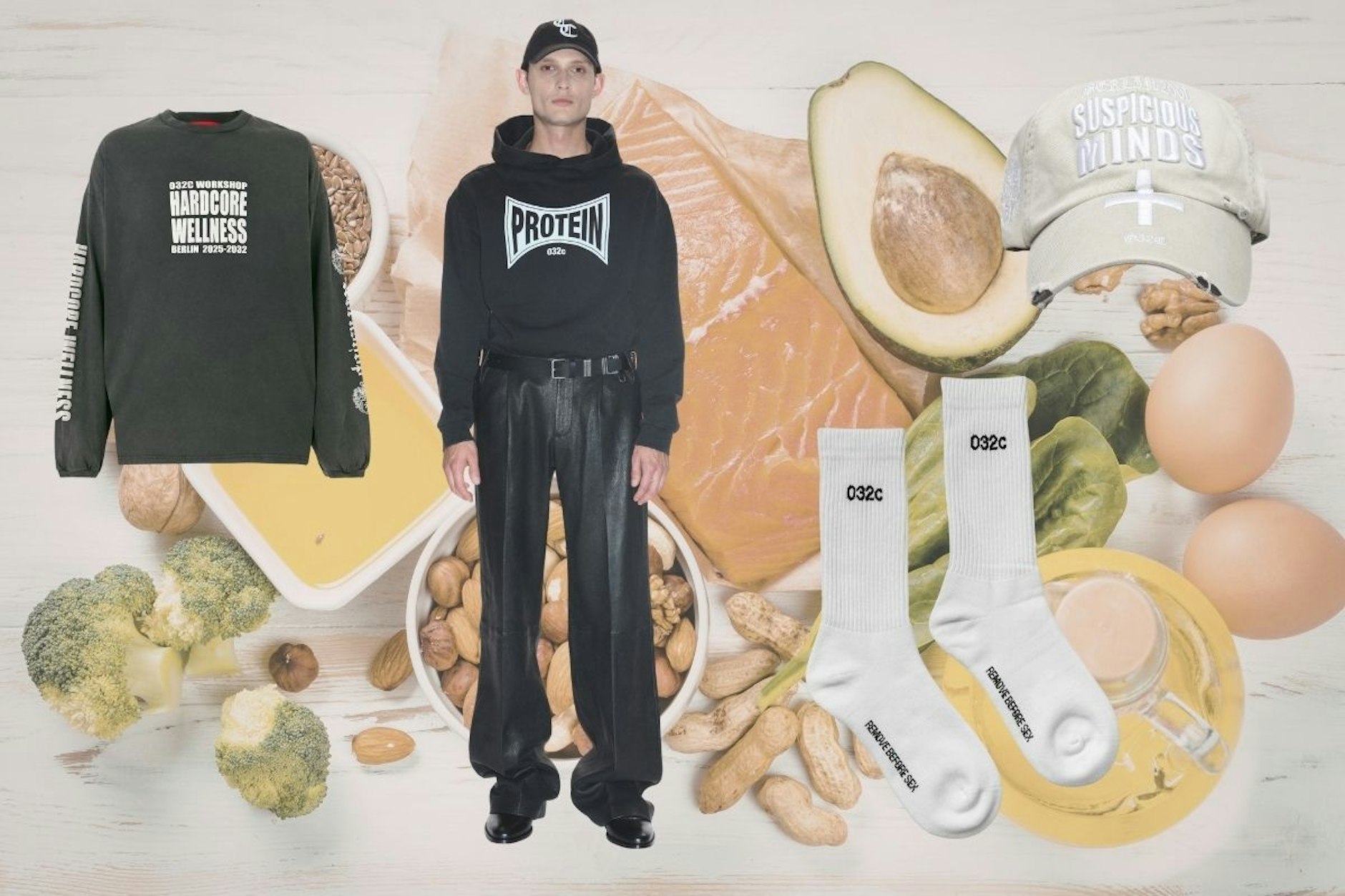 032c Drop „Hardcore Wellness“ - wer seinen gesunden Lifestyle vor sich hertragen will, wird hier fündig.