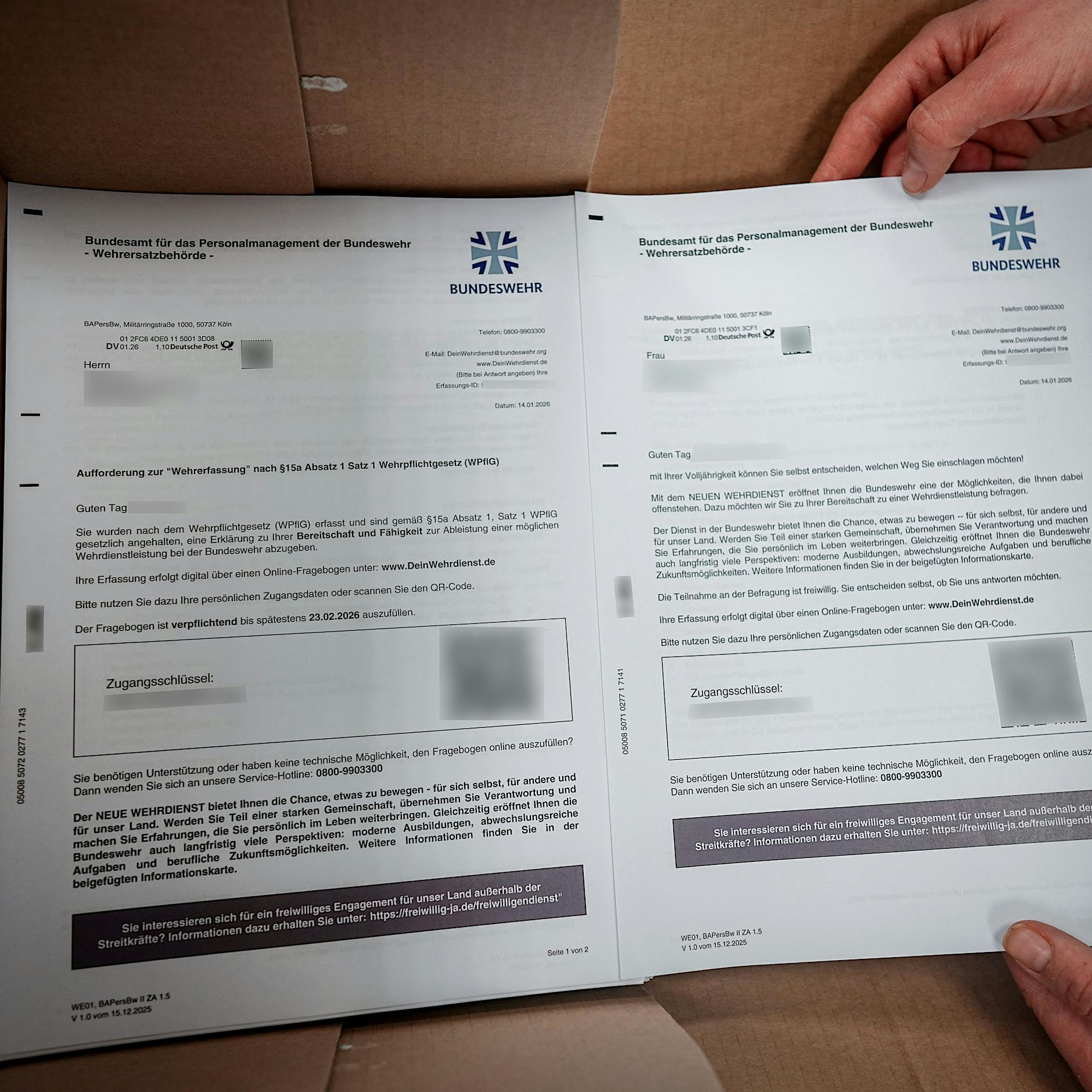 Bundeswehr startet neuen Wehrdienst: Fragebögen werden seit heute verschickt