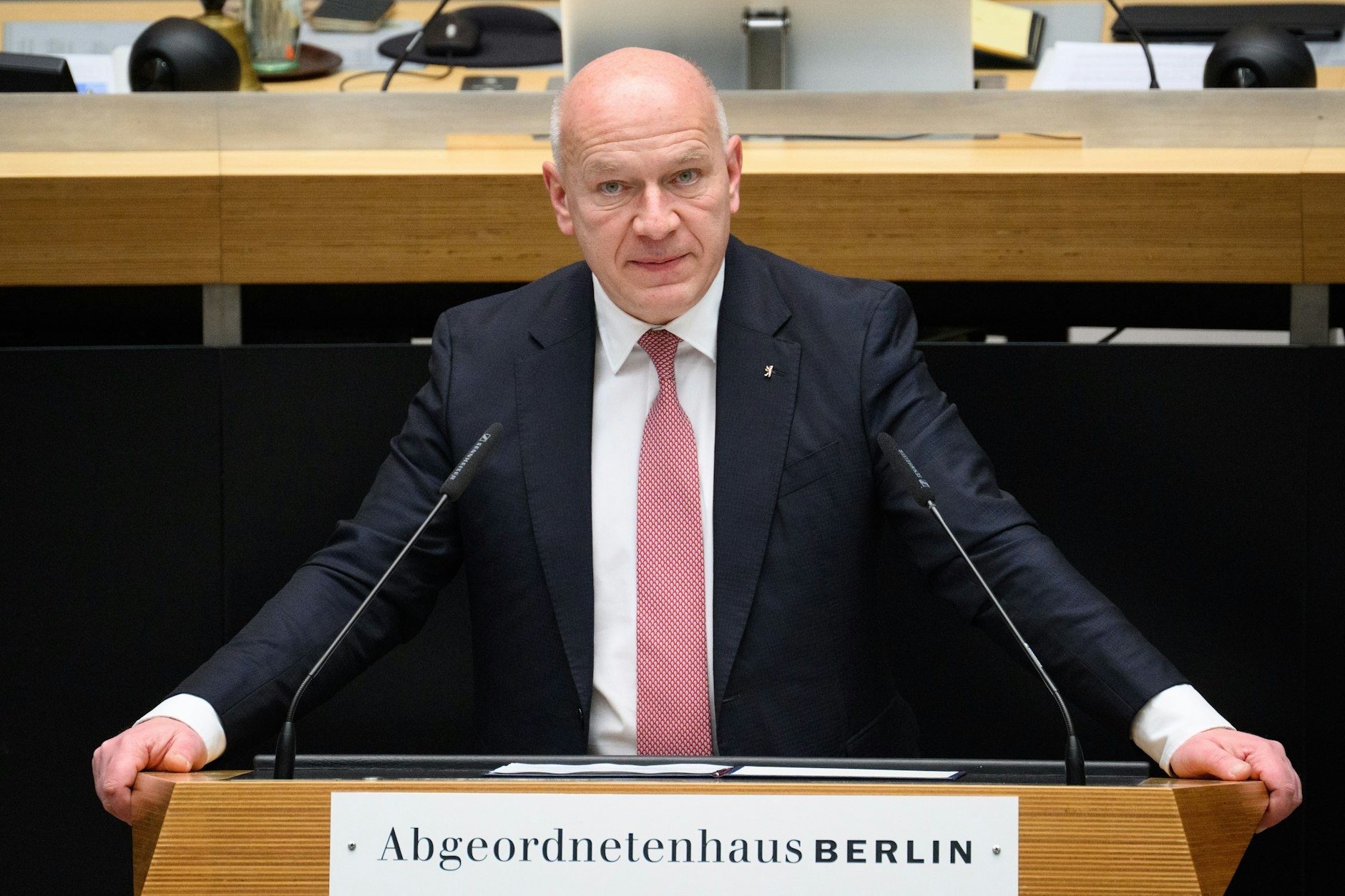 Berlins Regierender Bürgermeister Kai Wegner (CDU) im Abgeordnetenhaus.
