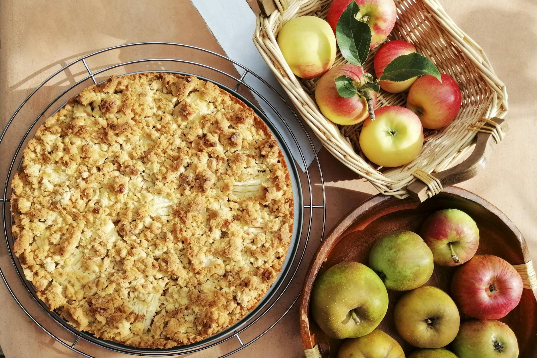 Ob mit Äpfeln, anderen Früchten oder einfach nur einer dicken Puddingschicht: Streuselkuchen ist einfach immer lecker und genial.
