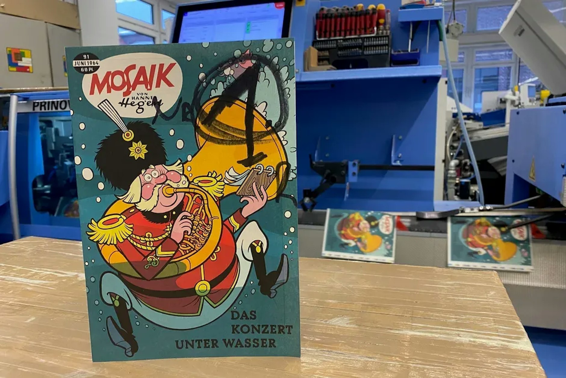 Da ist es – das erste gedruckte Mosaik-Heft vom letzten Abenteuer der Digedags.