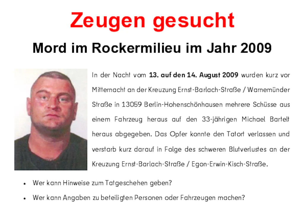 Die Polizei bat mit einem Zeugenauruf die Bevölkerung um Mithilfe.