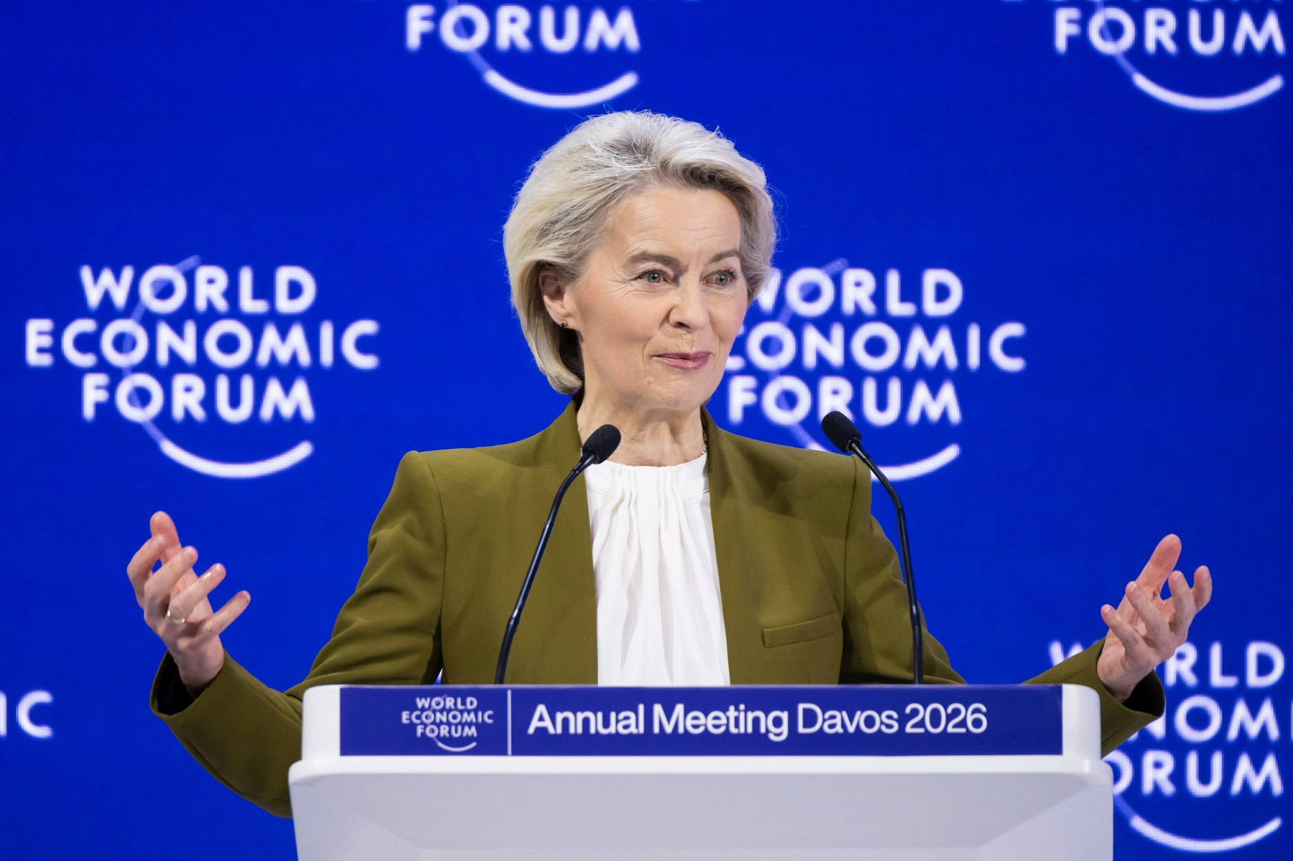 Von der Leyen spricht beim 56. Jahrestreffen des WEF 2026