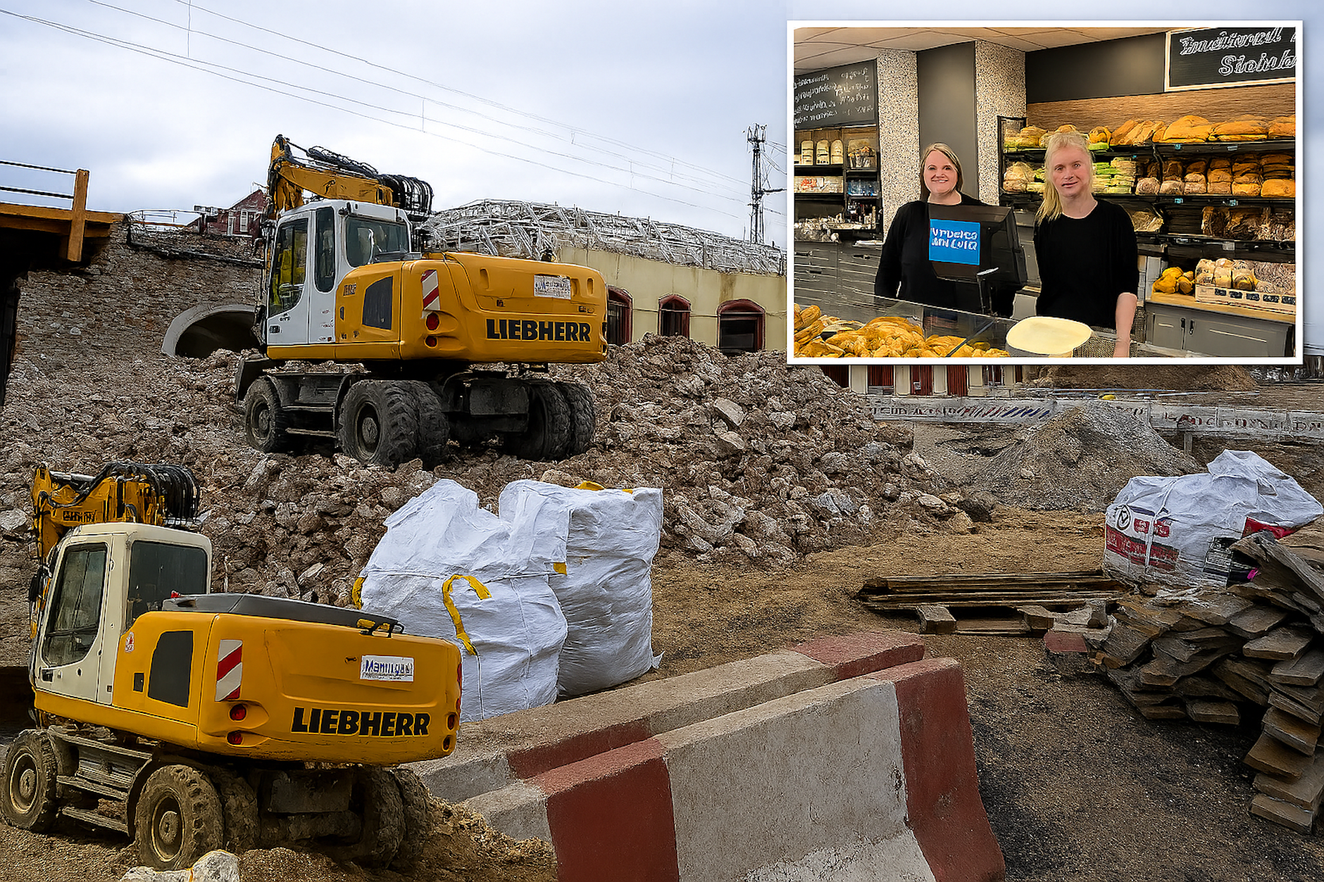 In Köpenick wird an vielen Stellen gebaggert, wie hier am Bahnhof. Viele Menschen leiden unter den Bauarbeiten.