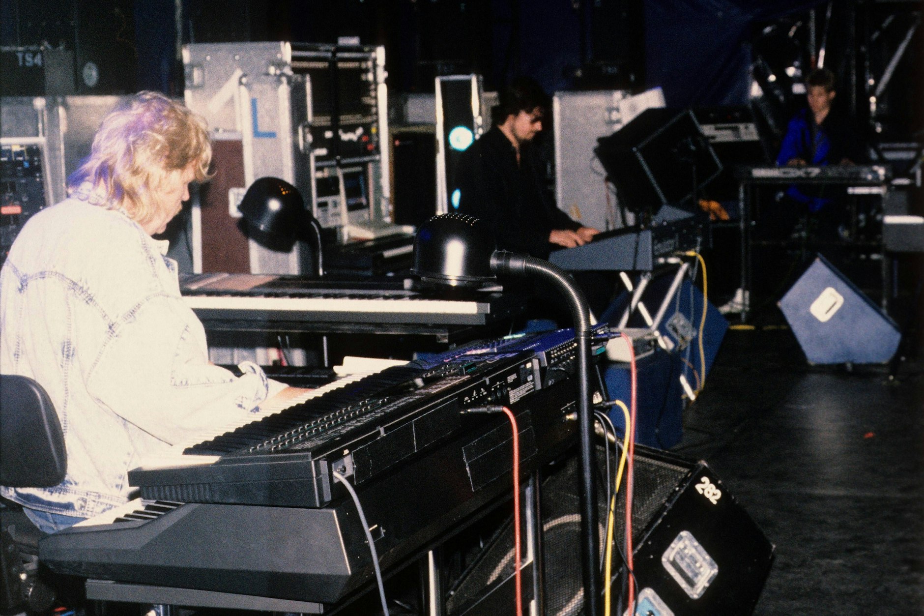 Tangerine Dream bei einem Konzert im Palast der Republik in den 80er-Jahren. Links im Bild: Edgar Froese