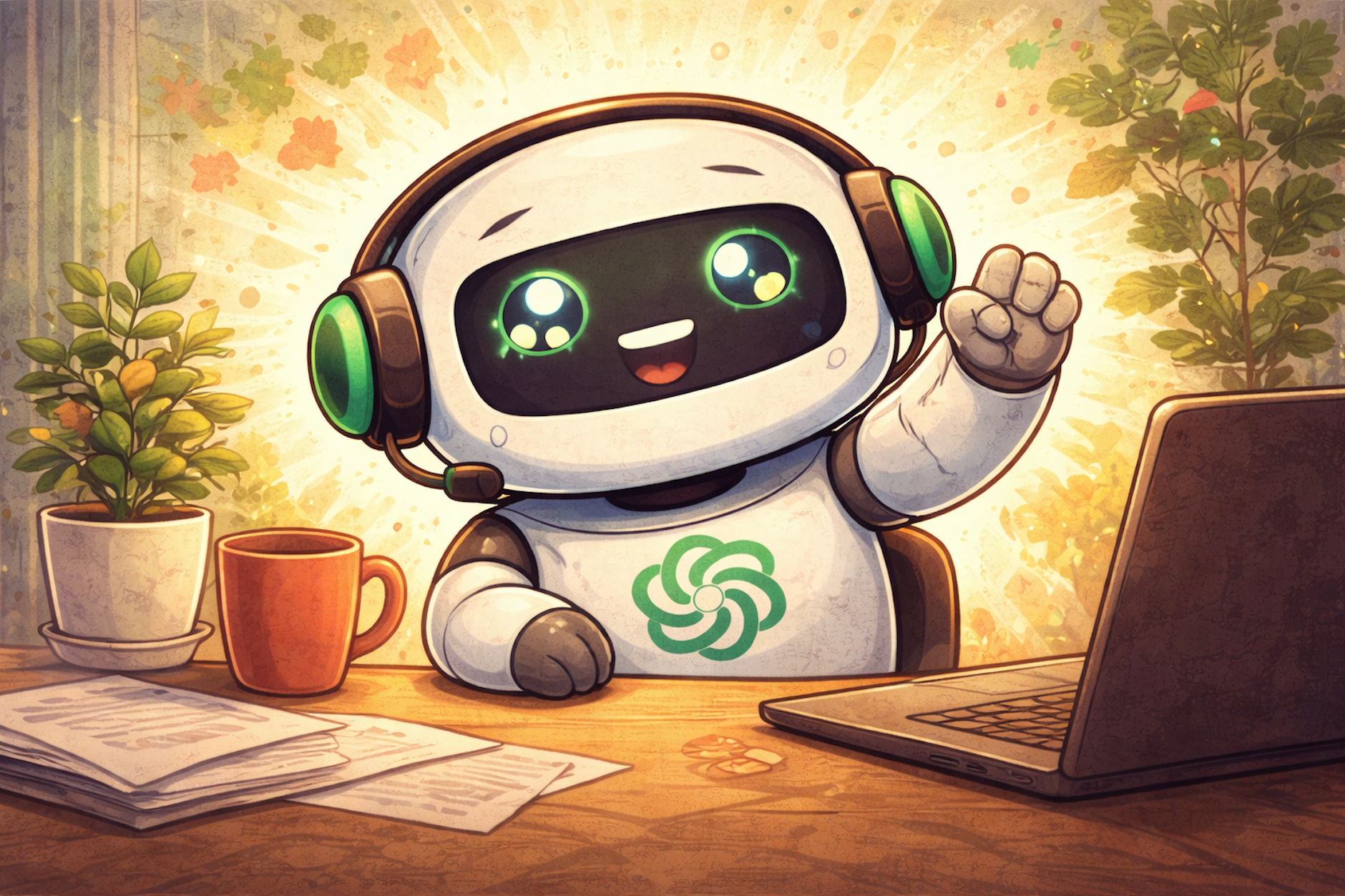 Lächelnder Chatbot statt Stress: Auch solche Darstellungen gehören zum neuen Trend.