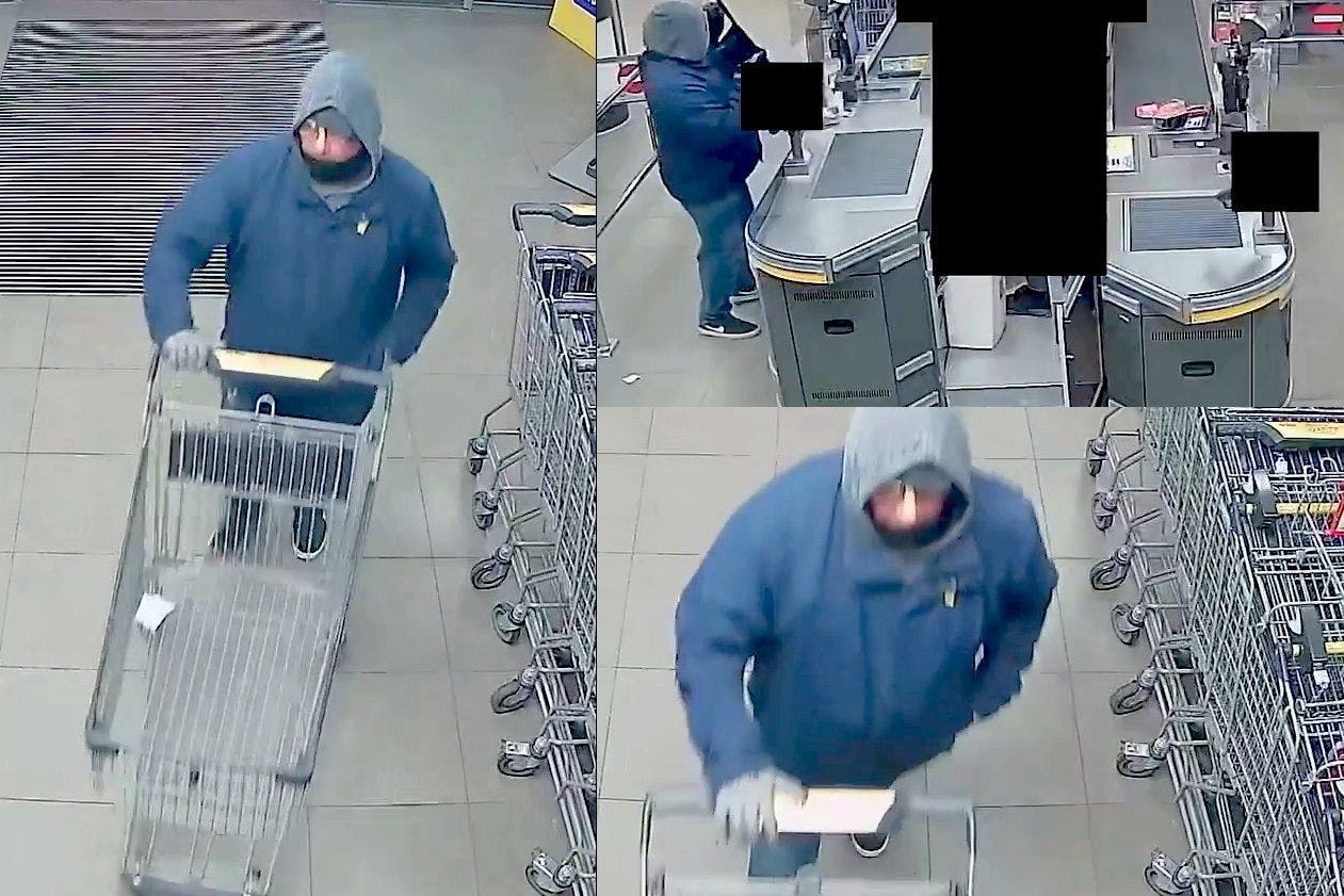Der Mann soll acht Überfälle begangen haben. Bilder einer Überwachungskamera zeigen den bisher unbekannten Täter.