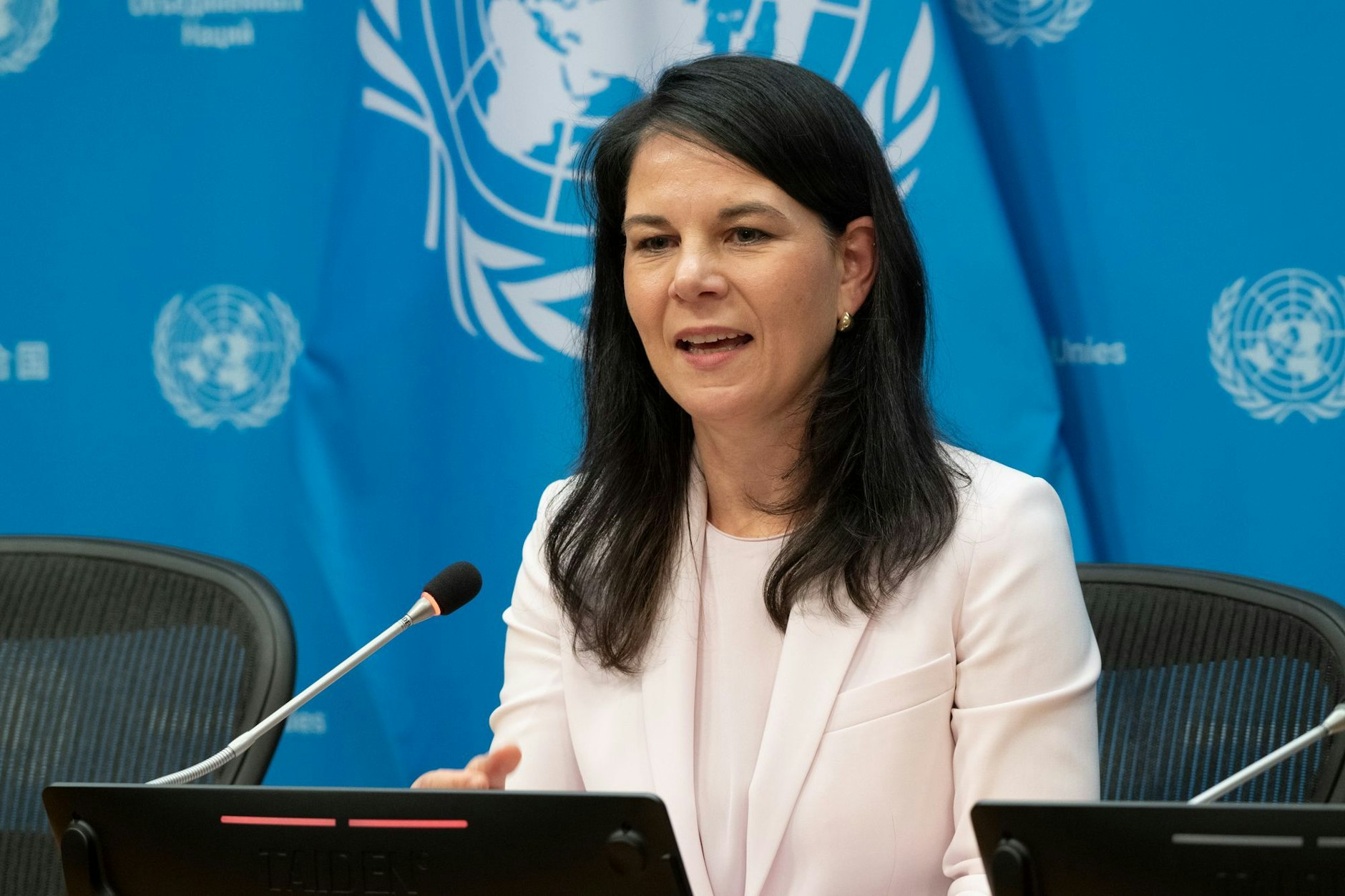 Die Präsidentin der UN-Generalversammlung und frühere deutsche Außenministerin Annalena Baerbock