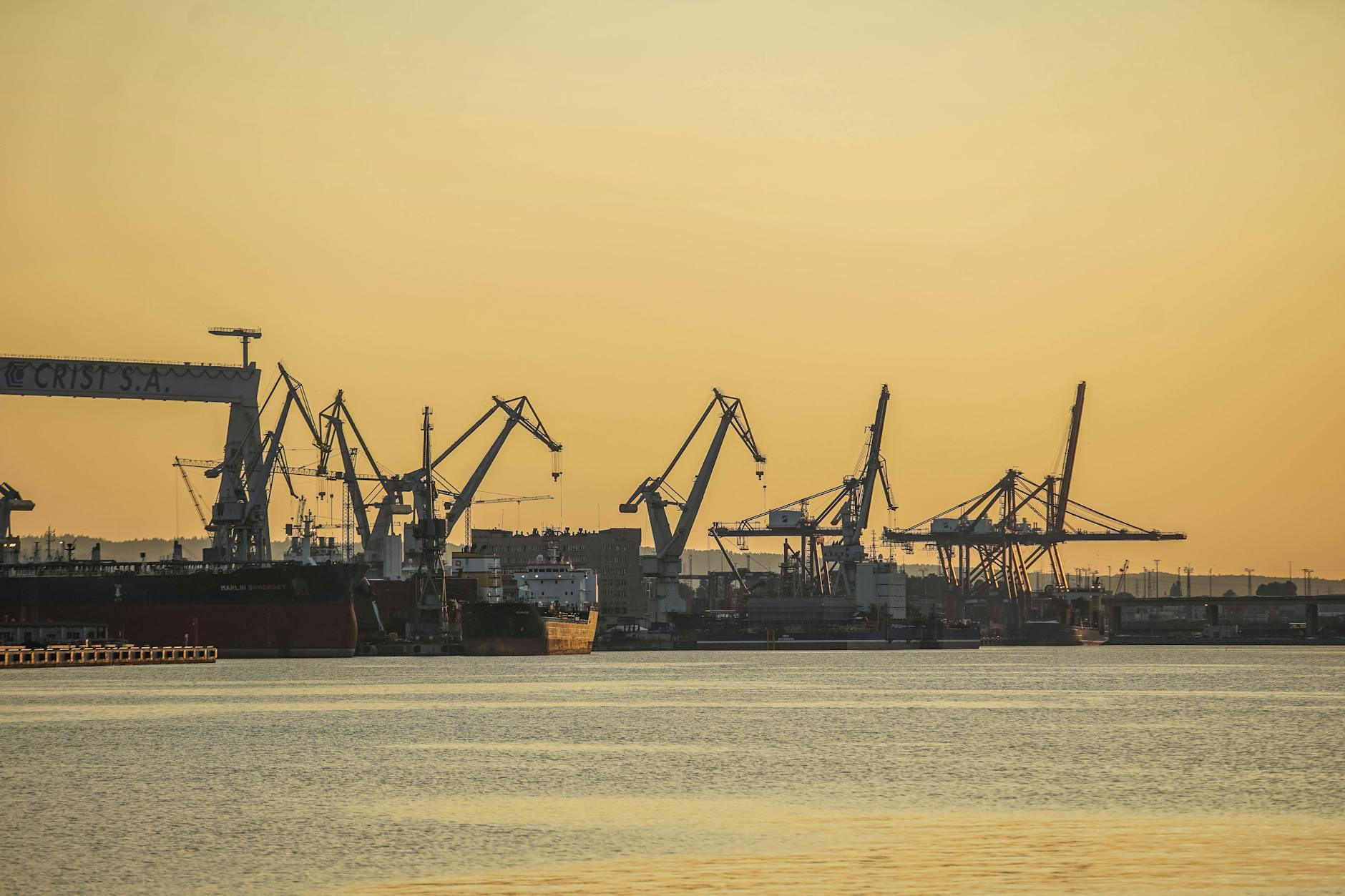 Ein Blick auf den Hafen in Gdynia