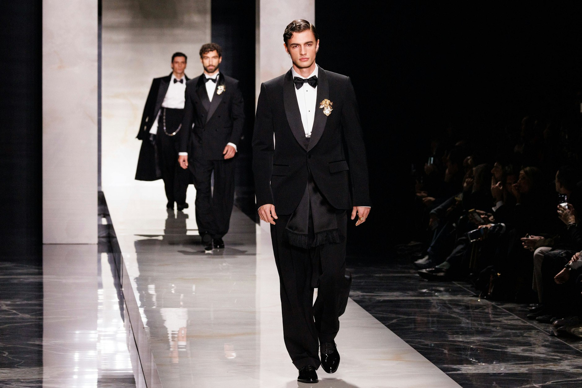 Ein klarer Typ Mann: die Models bei der Schau von Dolce &amp; Gabbana im Januar 2026