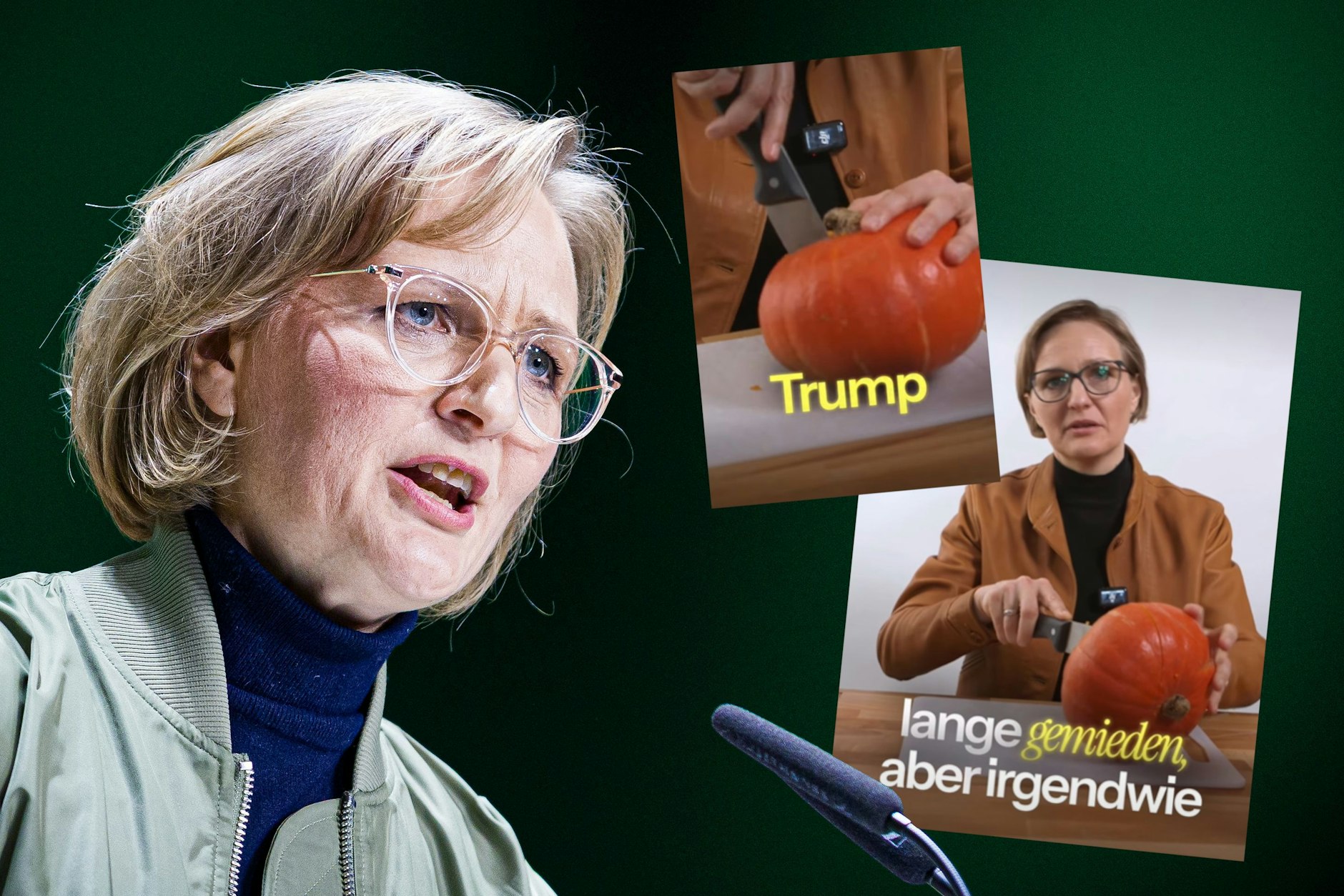 Franziska Brantner, Bundesvorsitzende von Bündnis 90/Die Grünen, sorgt mit einem skurrilen Kürbis-Video für Wirbel.