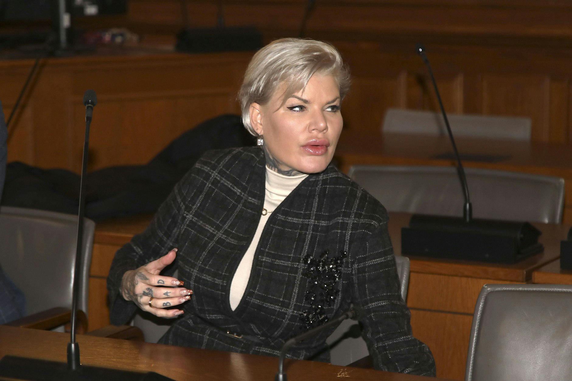 Melanie Müller beim Berufungsprozess.