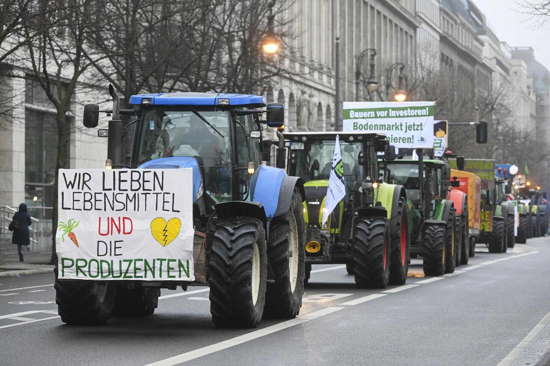 Die Landwirte hatten in der Vergangenheit schon mit Hilfe ihrer Traktoren protestiert.