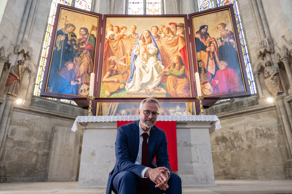 Michael Triegel vor seinem bis dato bedeutendsten Werk