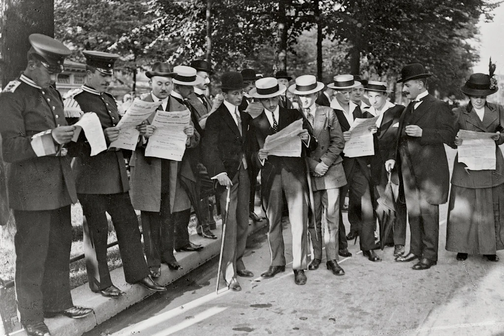 Mitarbeiter der Vossischen Zeitung im Tiergarten zu Berlin