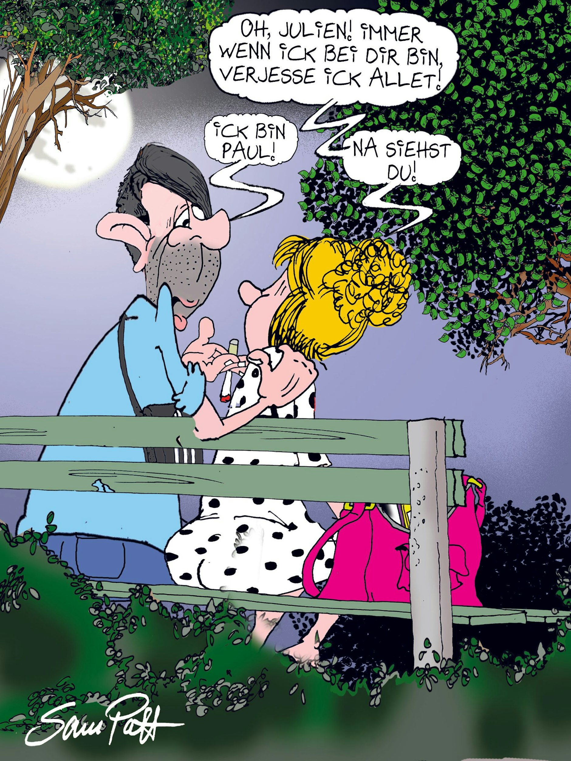 Der Cartoon des Tages kommt jeden Tag von unserem Zeichner Sam Paff aus Berlin.