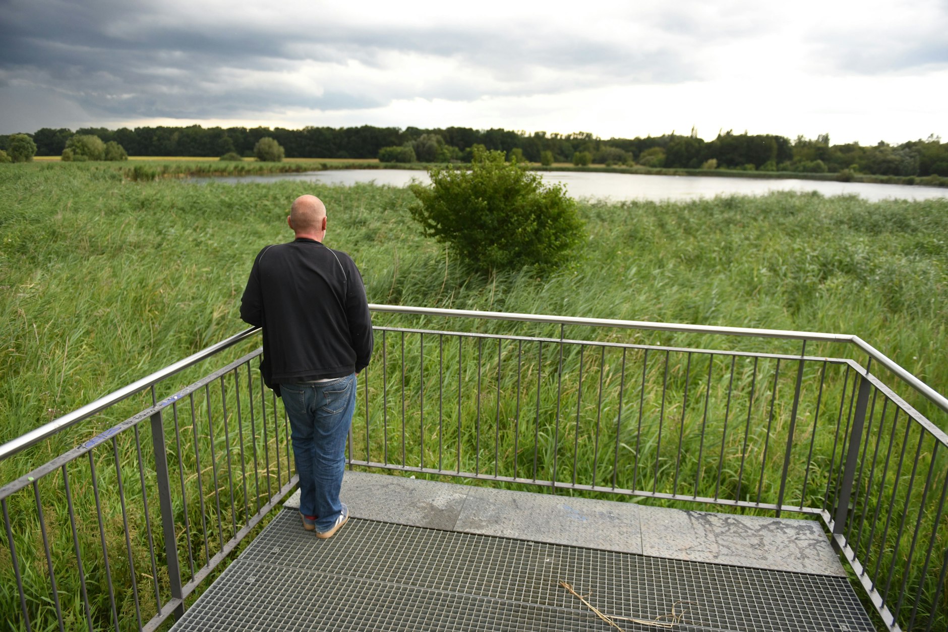 Ausblick von der Beobachtungsplattform Moorlinse.